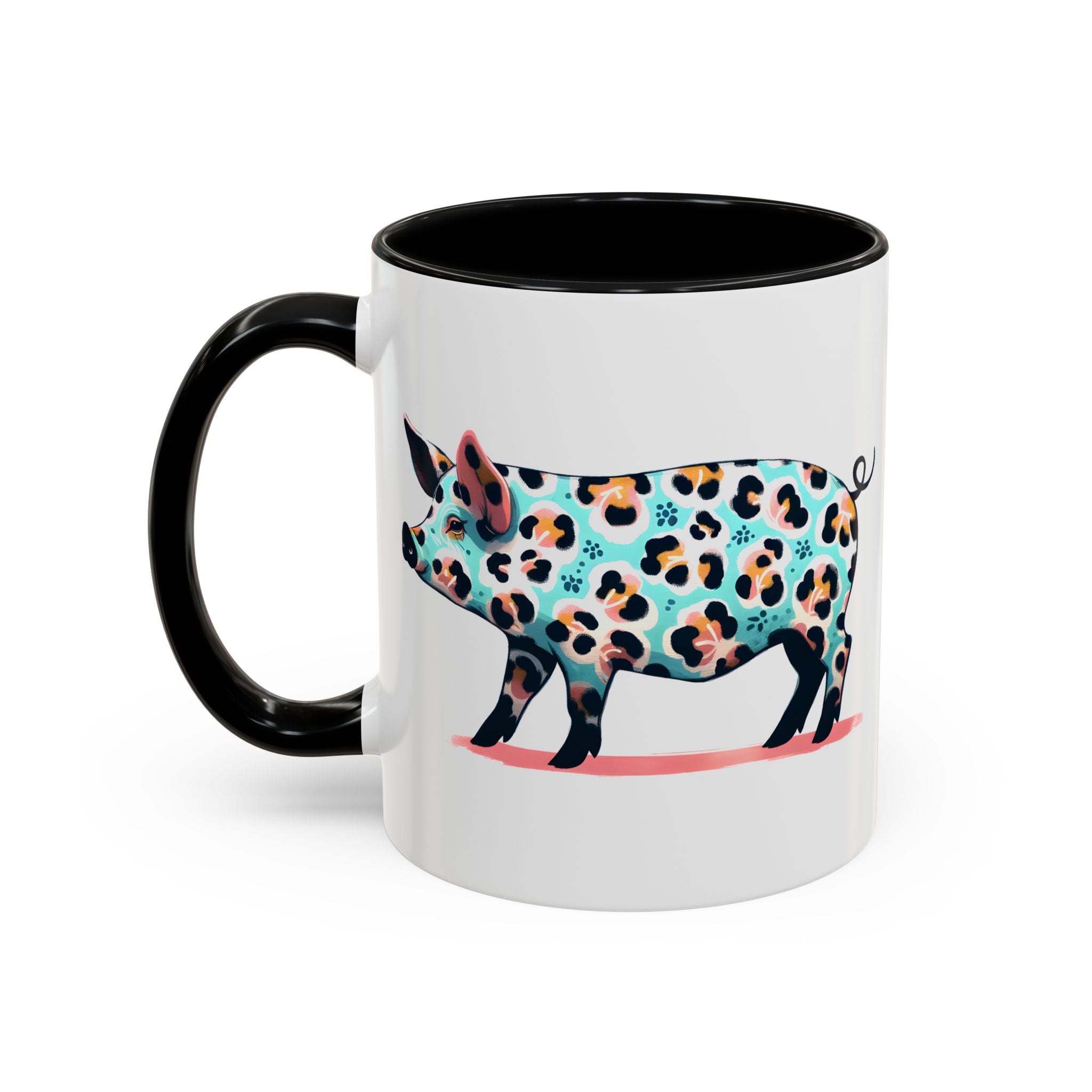 Playful Leopard Print Accent Coffee Mug | Unique Gift for Animal Lovers, Kitchen Decor, Tea Lovers, Birthday Present, Personalized Mug