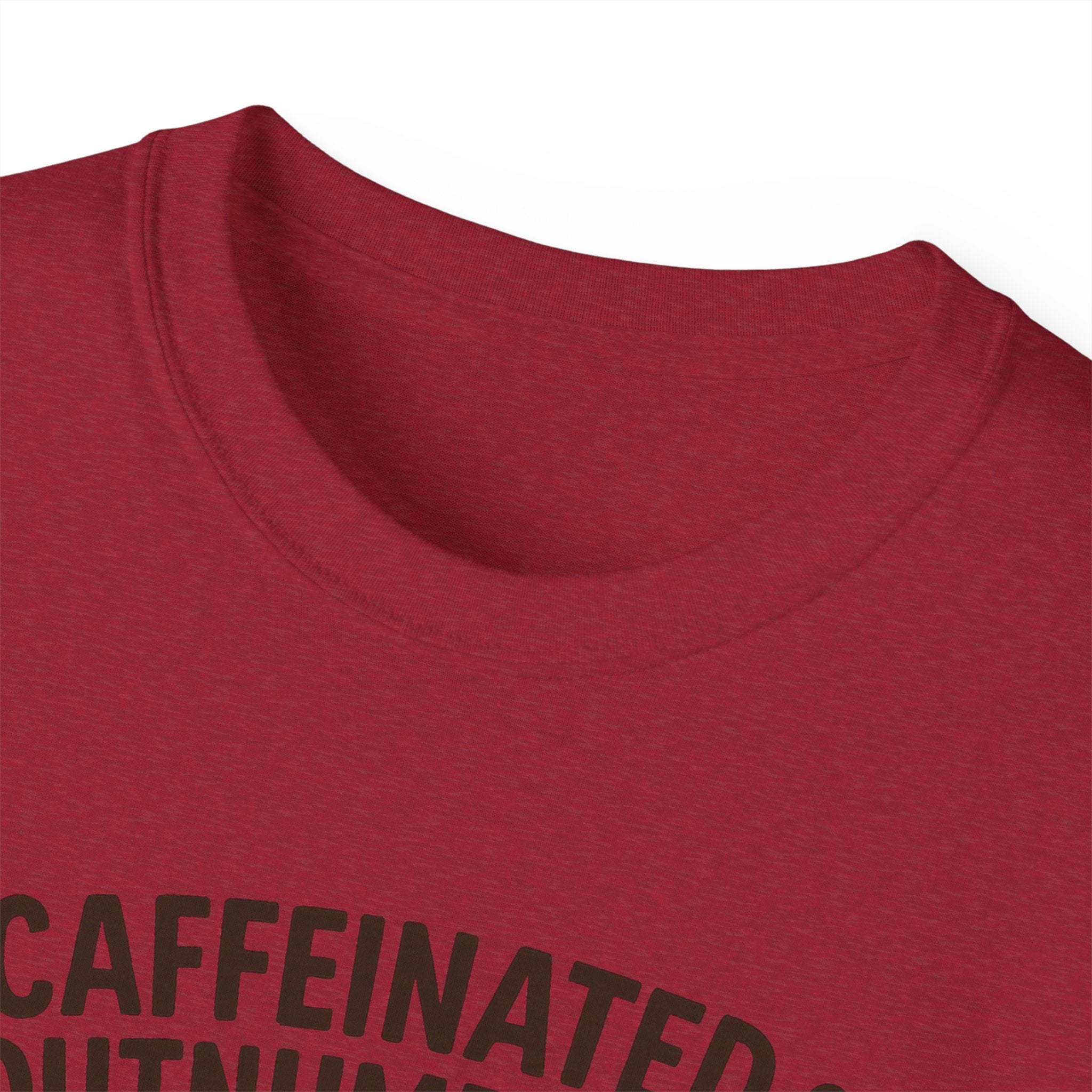 Caffeinated & Outnumbered Tee, Mom Life Shirt, Funny Parenting Tee, Gifts for Moms, Family Humor T-Shirt, Cute Kids Design