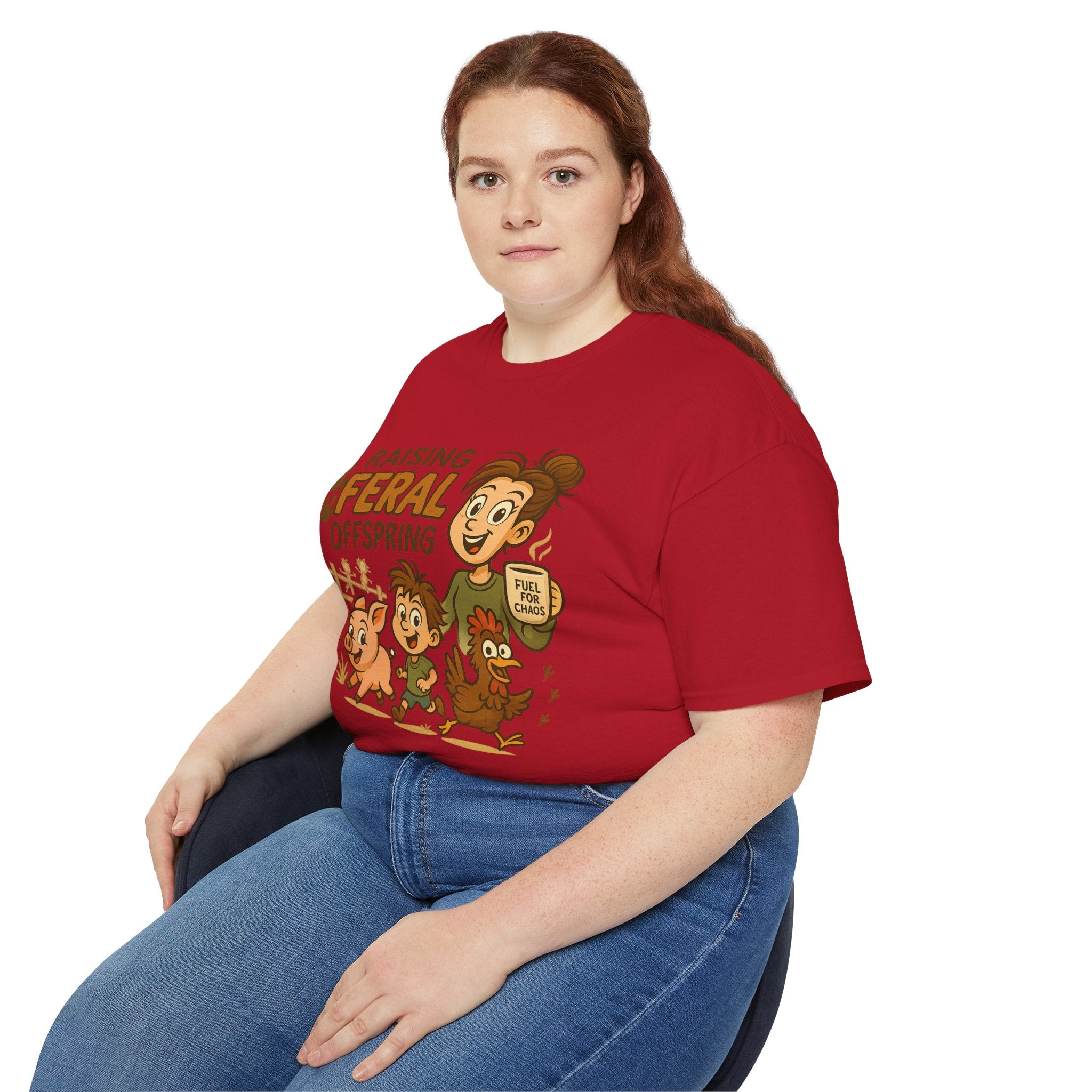 Feral Offspring Tee, Fun Unisex Shirt, Cute Animal Gift, Eco-Friendly Cotton T-Shirt, Perfect for Parents and Kids, Casual Wear