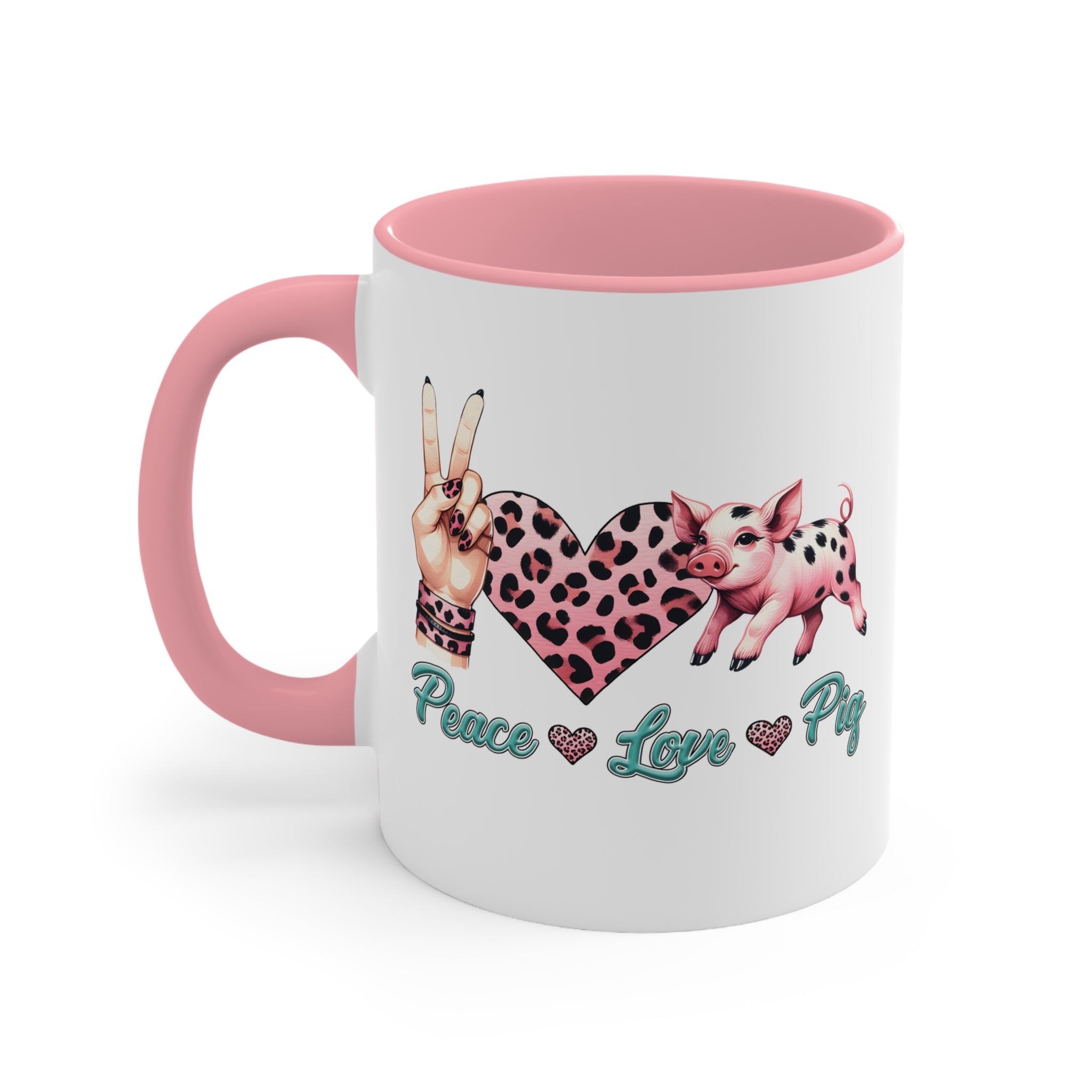 Cute Piggy Accent Mugs - Perfect for Coffee Lovers, Animal Lovers, Gifts, Tea Time, Kitchen Decor