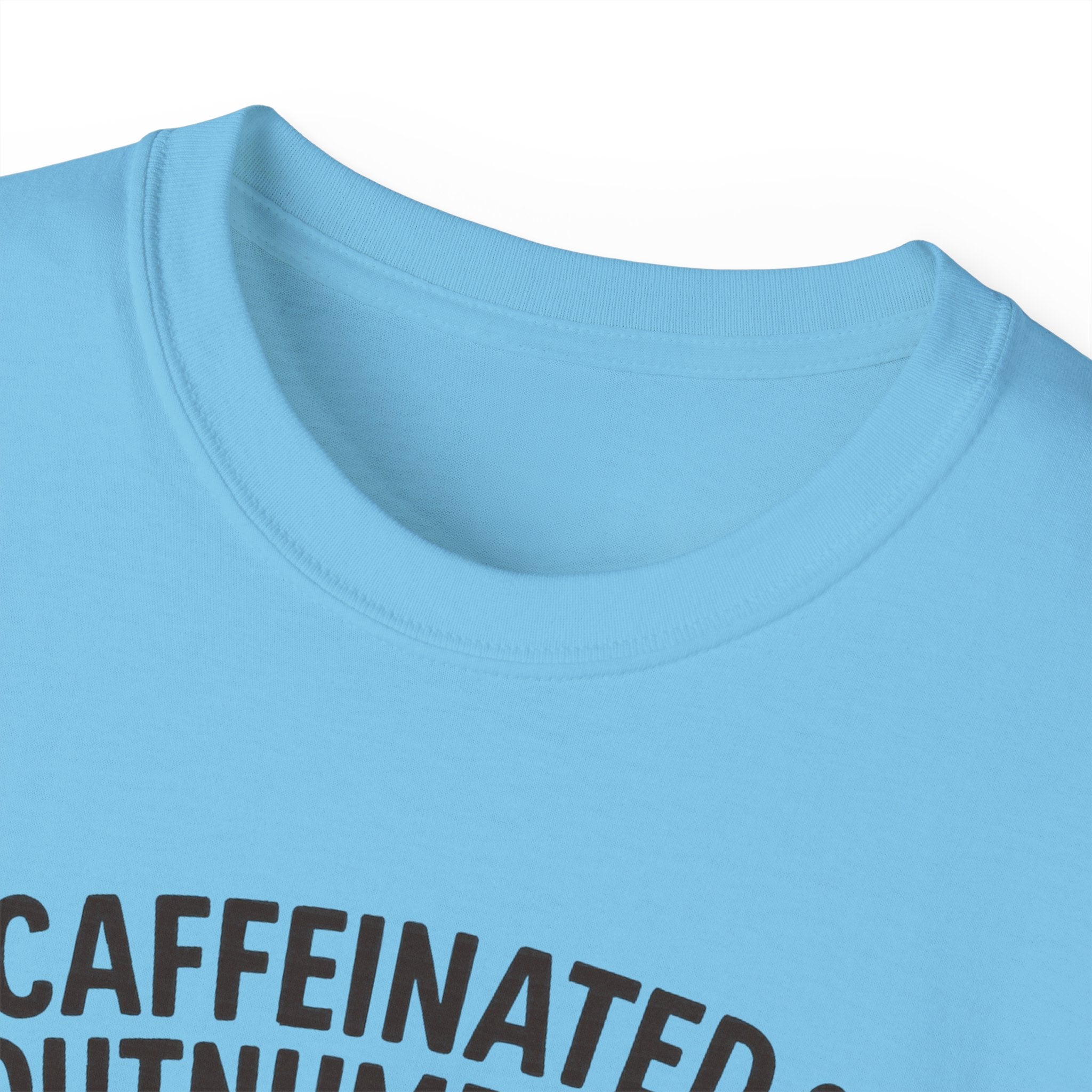 Caffeinated & Outnumbered Tee, Mom Life Shirt, Funny Parenting Tee, Gifts for Moms, Family Humor T-Shirt, Cute Kids Design