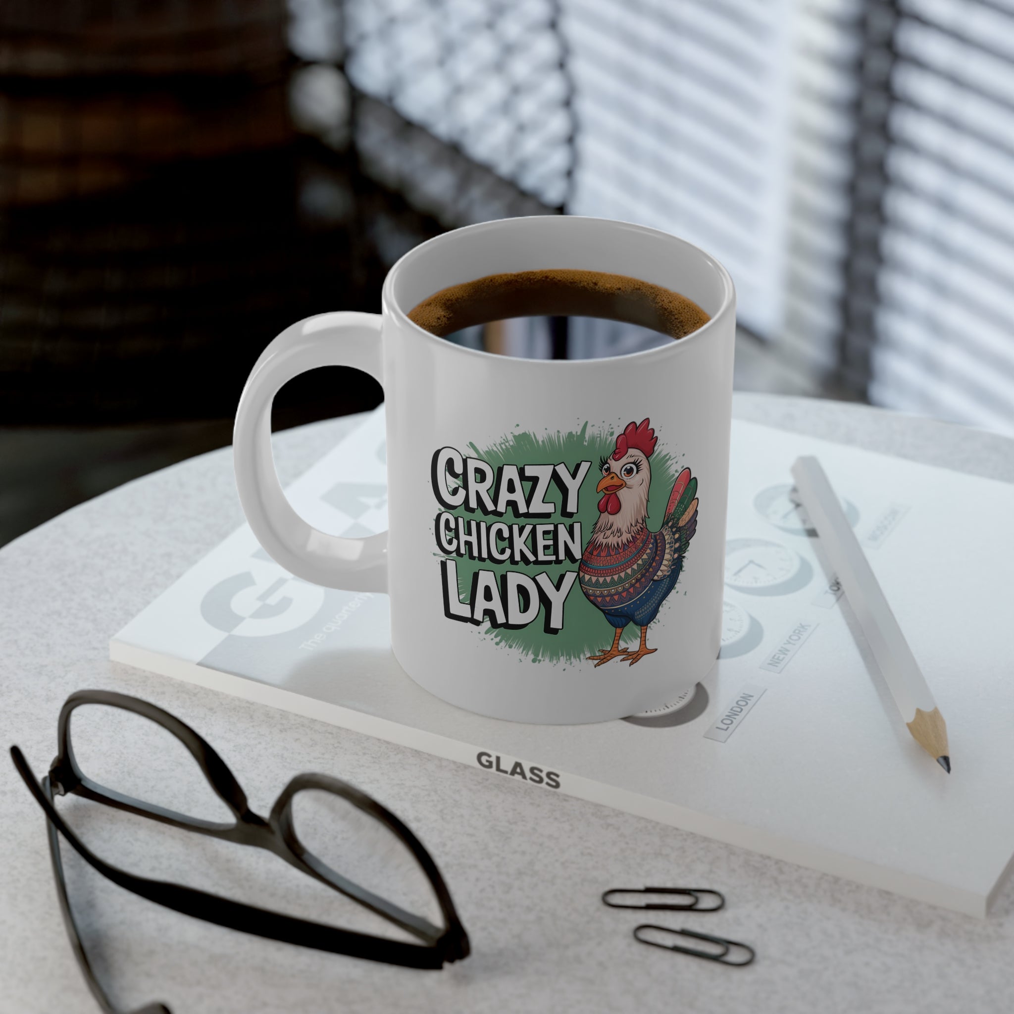 Crazy Chicken lady Jumbo Mug, 20oz - Cute Chicken Lover Gift, Farmhouse Kitchen Decor, Funny Coffee Cup, Quirky Bird Mug, Perfect for [...]