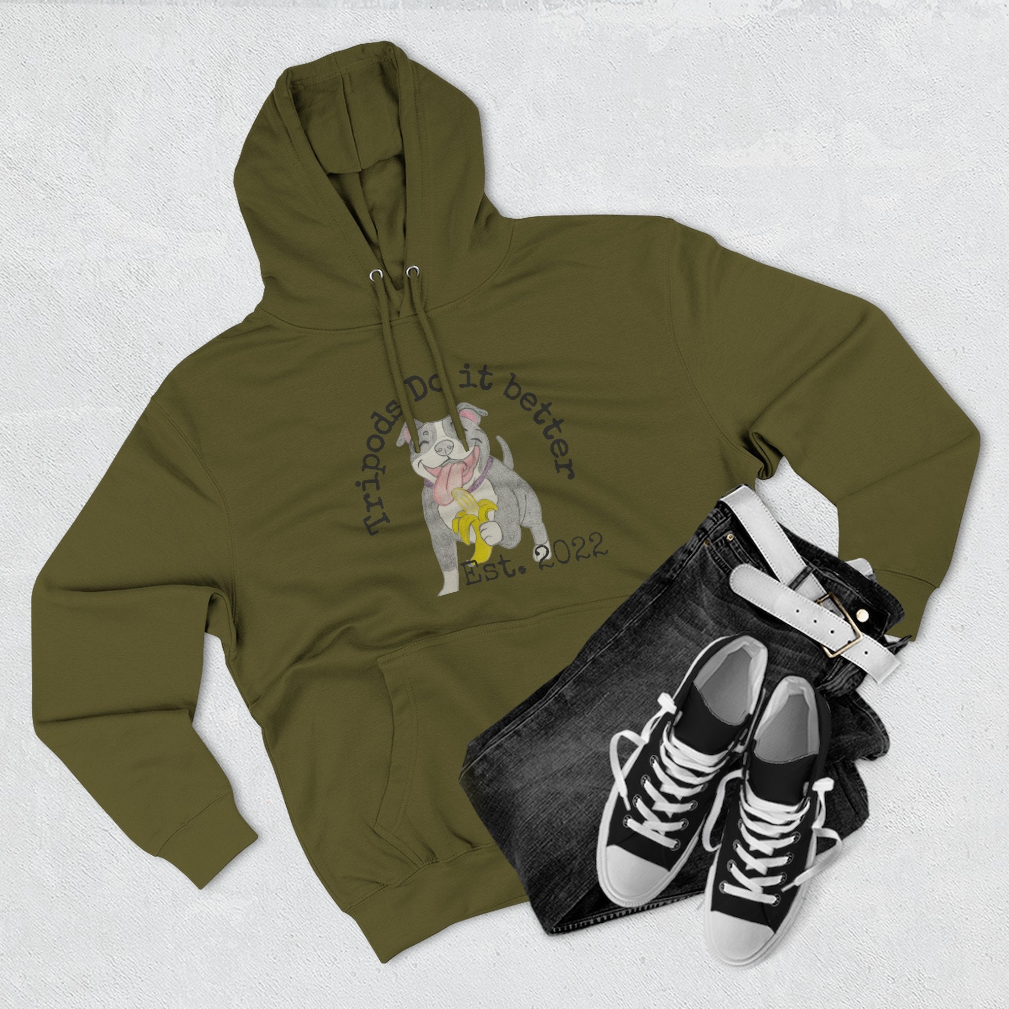 Three-Panel Fleece Hoodie - Perfect Gift for Animal Lovers, Cozy Comfort for Any Occasion, Celebrating Pets, Unique Pet Tribute [...]
