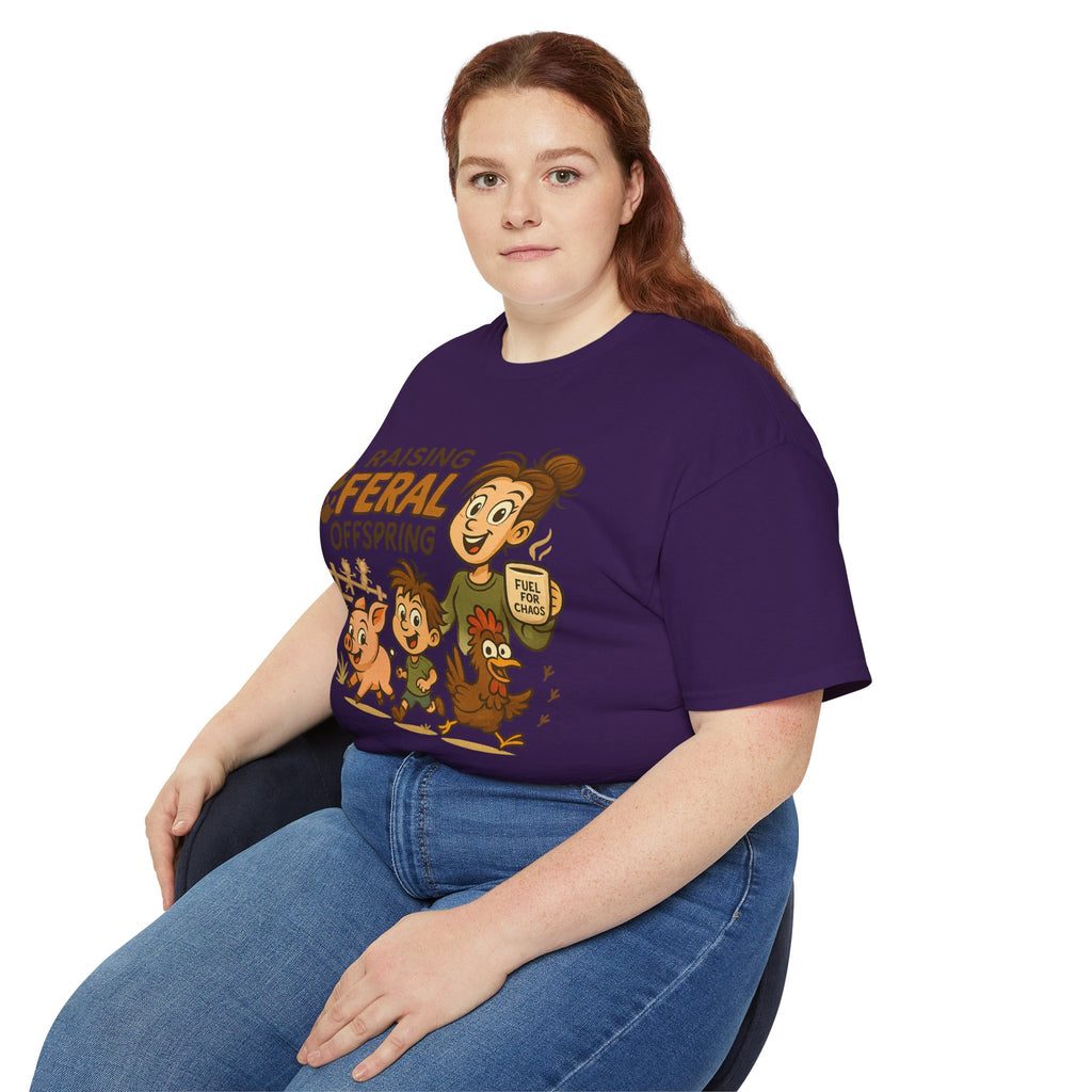 Feral Offspring Tee, Fun Unisex Shirt, Cute Animal Gift, Eco-Friendly Cotton T-Shirt, Perfect for Parents and Kids, Casual Wear