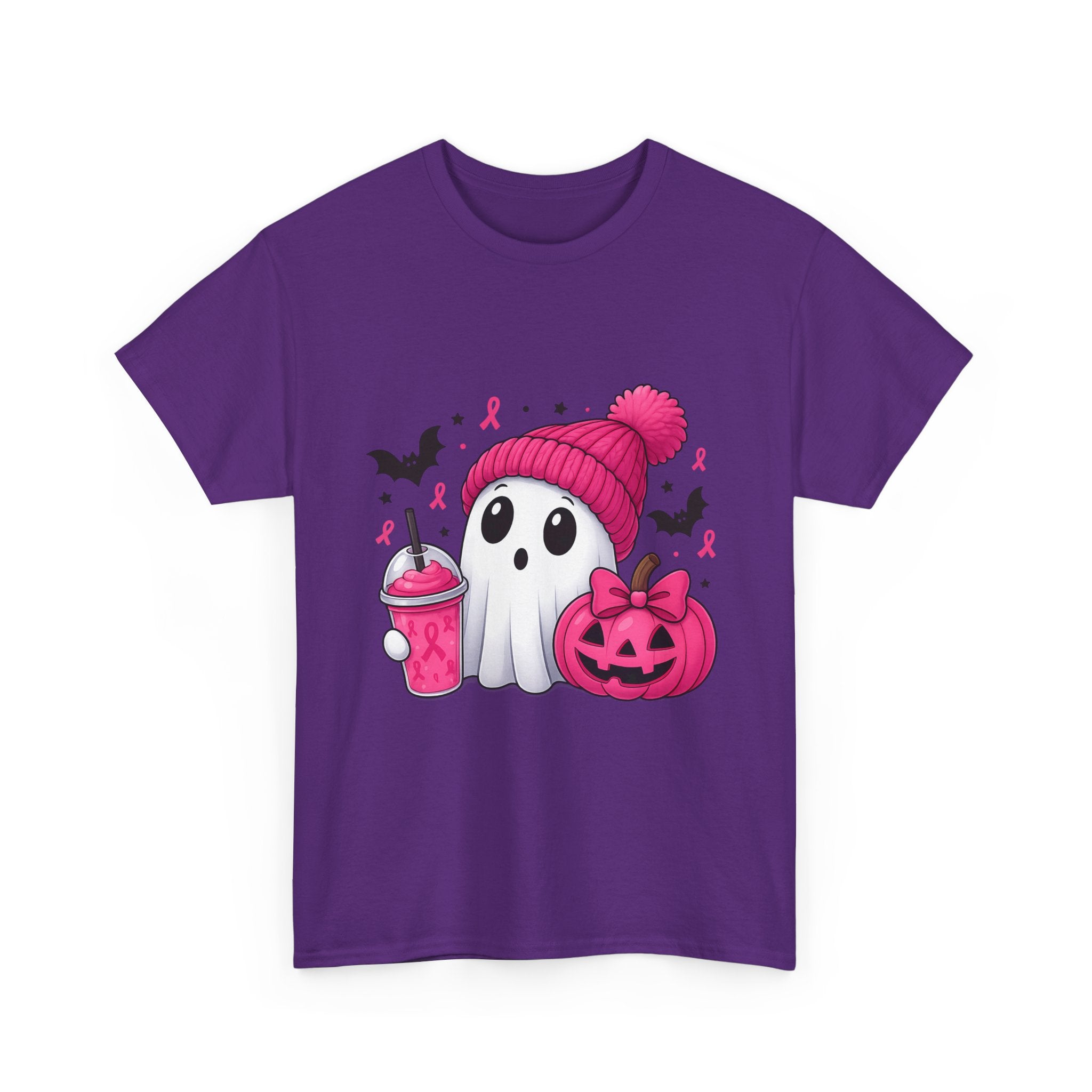 Cute Halloween Ghost Tee, Unisex Halloween Shirt, Spooky Graphic Tee, Fall Apparel, Trick or Treat Shirt, Pumpkin and Ghost Design