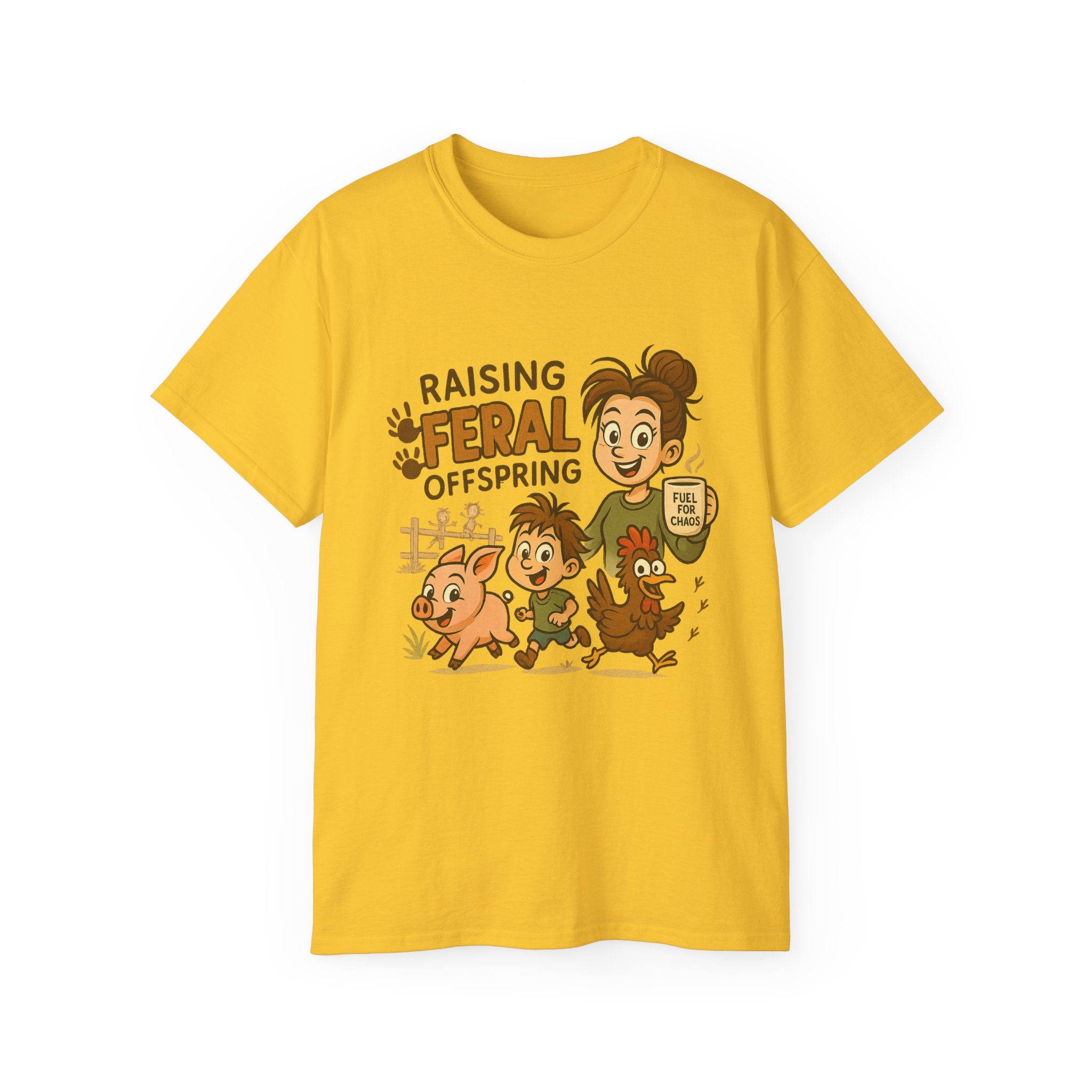Feral Offspring Tee, Fun Unisex Shirt, Cute Animal Gift, Eco-Friendly Cotton T-Shirt, Perfect for Parents and Kids, Casual Wear