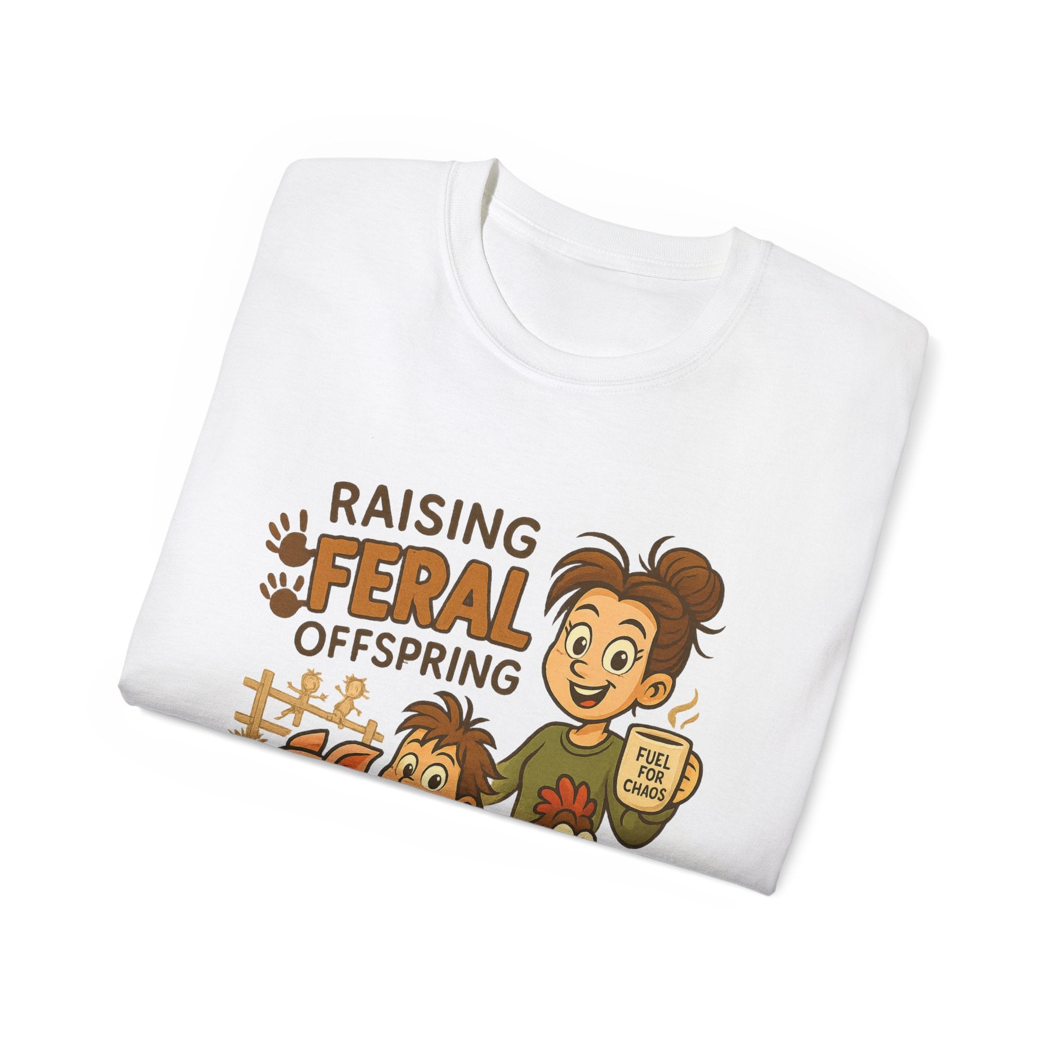 Feral Offspring Tee, Fun Unisex Shirt, Cute Animal Gift, Eco-Friendly Cotton T-Shirt, Perfect for Parents and Kids, Casual Wear