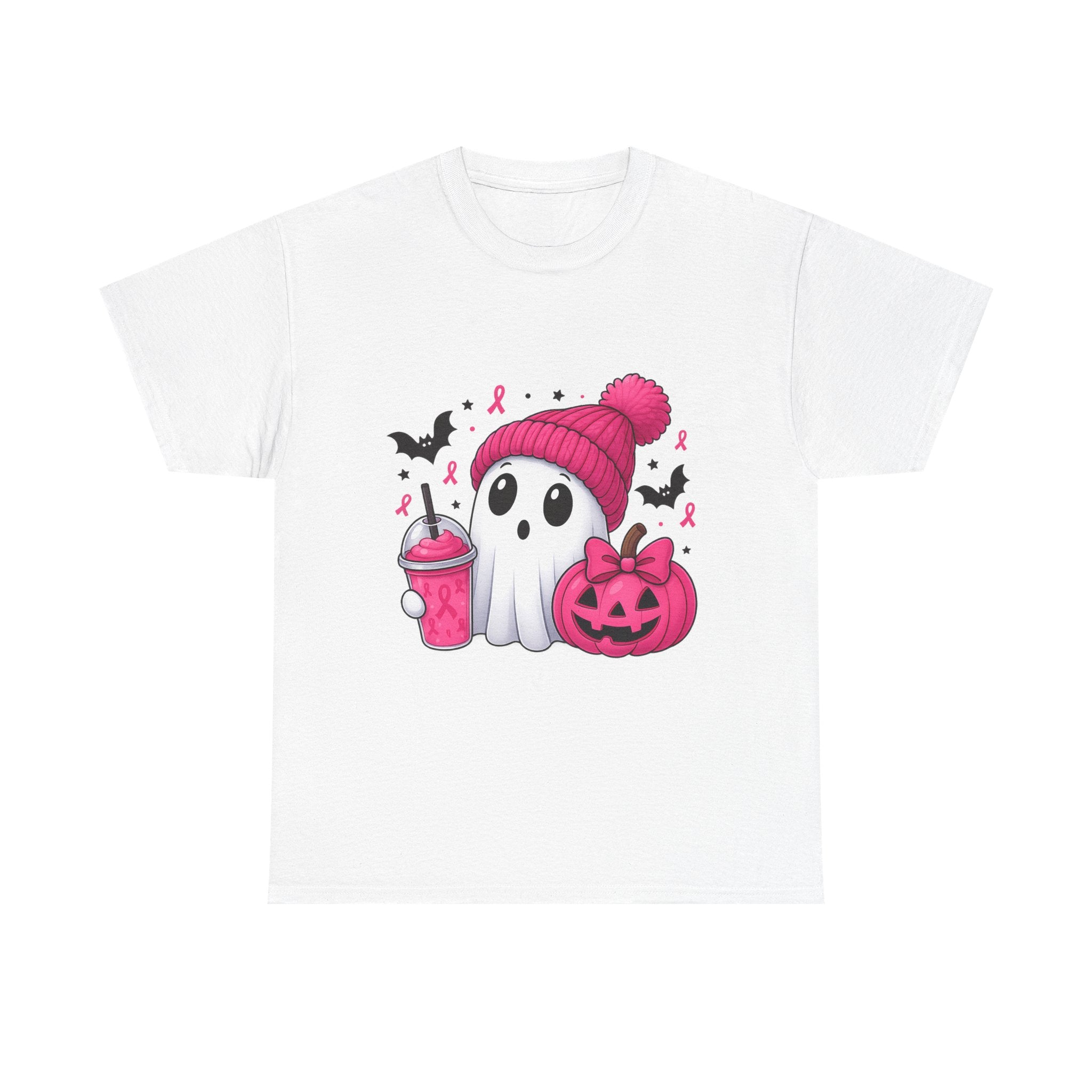 Cute Halloween Ghost Tee, Unisex Halloween Shirt, Spooky Graphic Tee, Fall Apparel, Trick or Treat Shirt, Pumpkin and Ghost Design