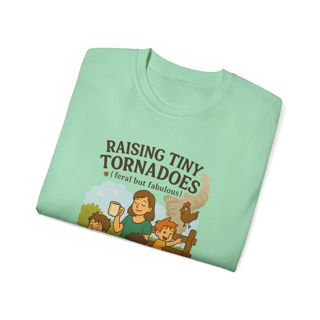 Unisex Ultra Cotton Tee: Raising Tiny Tornadoes, Fun Parenting Shirt, Coffee Lovers Gift, Family Humor T-Shirt, Fabulously Feral Kids [...]