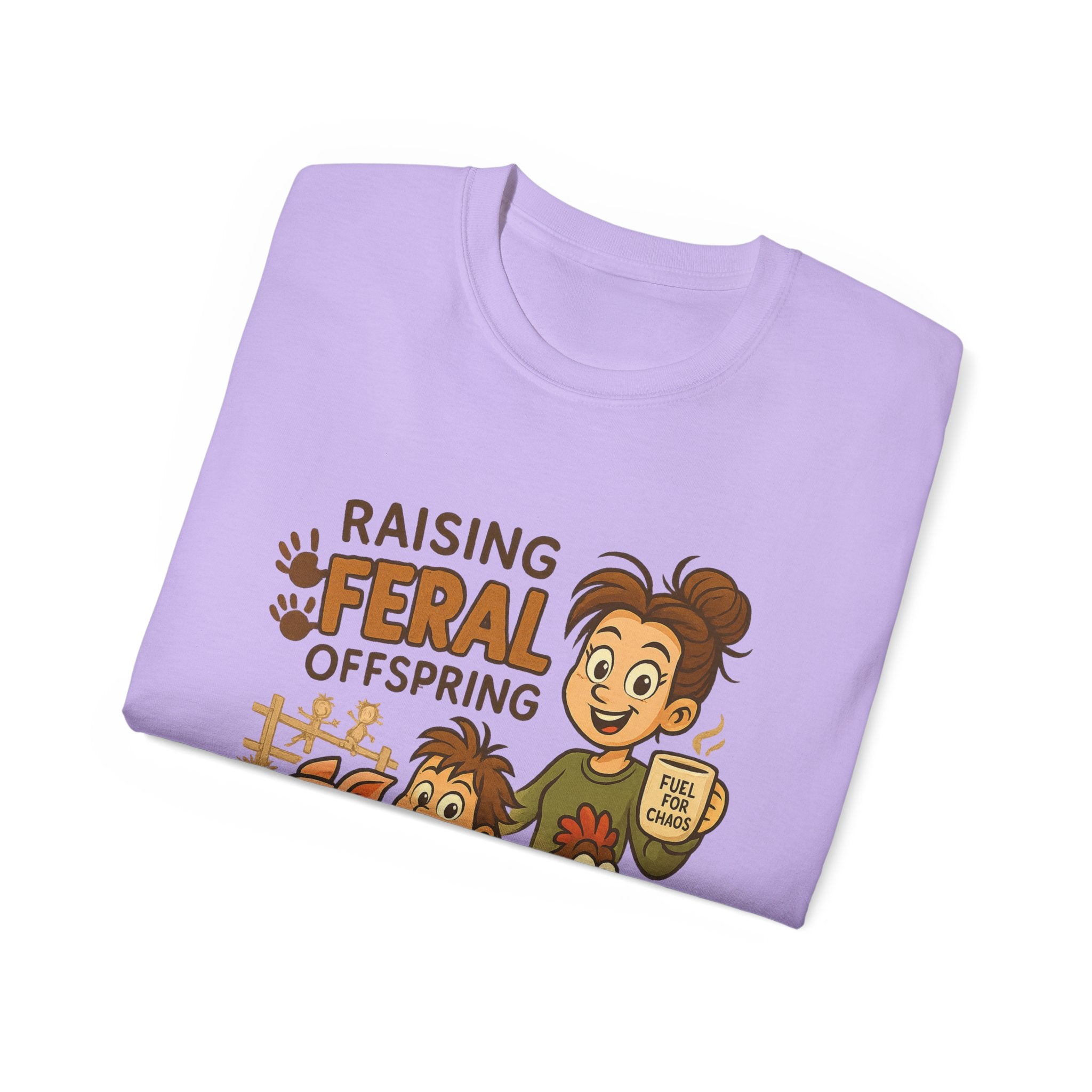 Feral Offspring Tee, Fun Unisex Shirt, Cute Animal Gift, Eco-Friendly Cotton T-Shirt, Perfect for Parents and Kids, Casual Wear