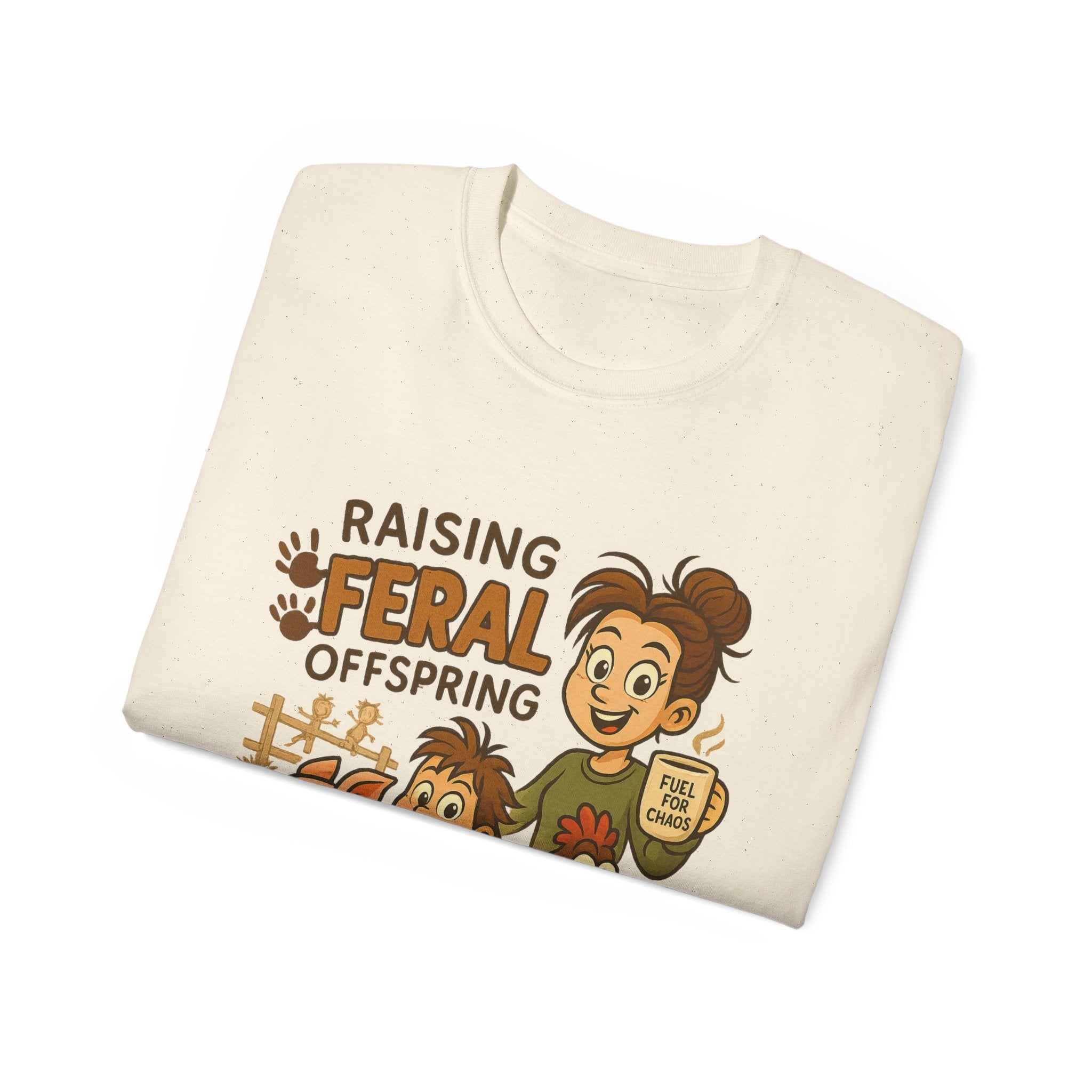 Feral Offspring Tee, Fun Unisex Shirt, Cute Animal Gift, Eco-Friendly Cotton T-Shirt, Perfect for Parents and Kids, Casual Wear