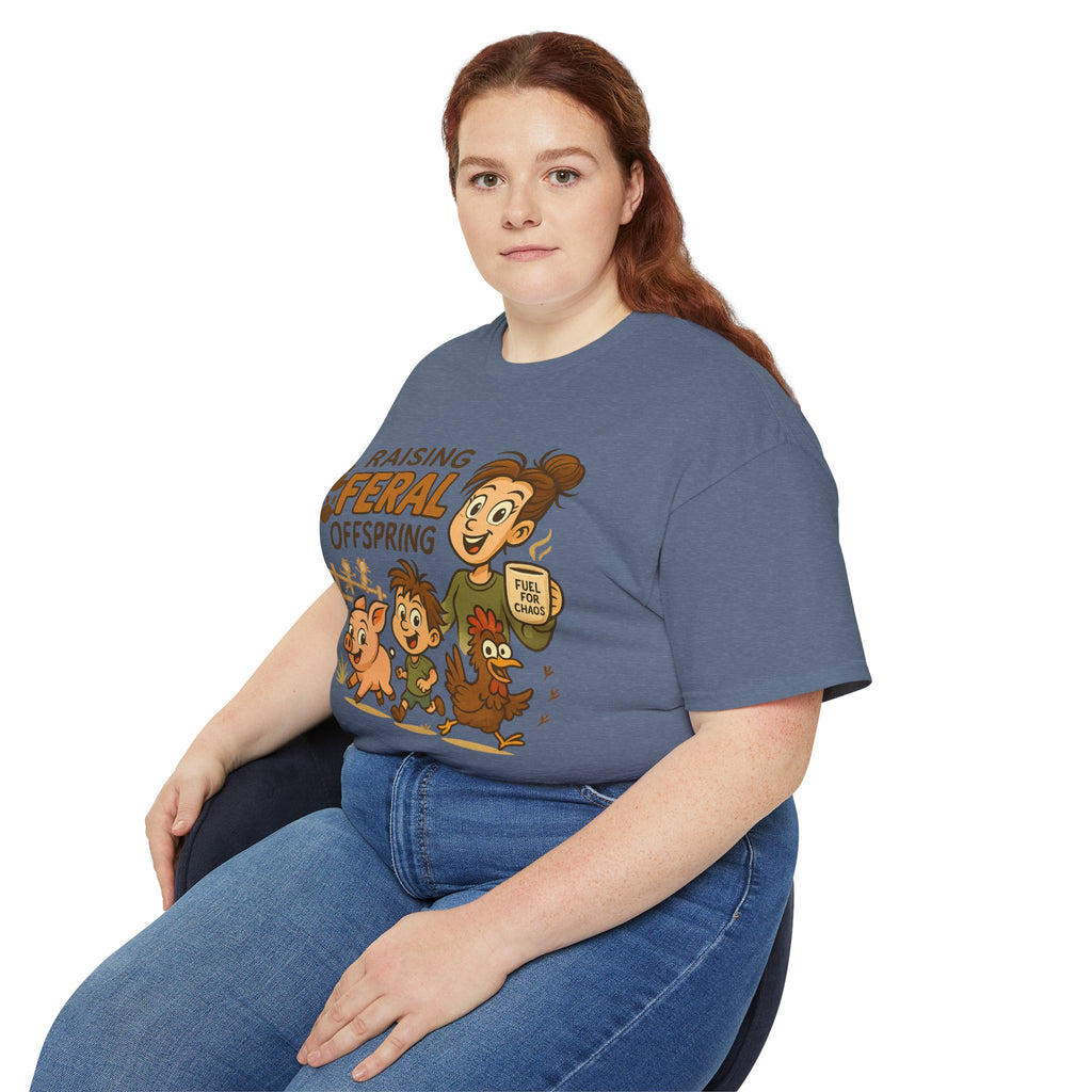 Feral Offspring Tee, Fun Unisex Shirt, Cute Animal Gift, Eco-Friendly Cotton T-Shirt, Perfect for Parents and Kids, Casual Wear