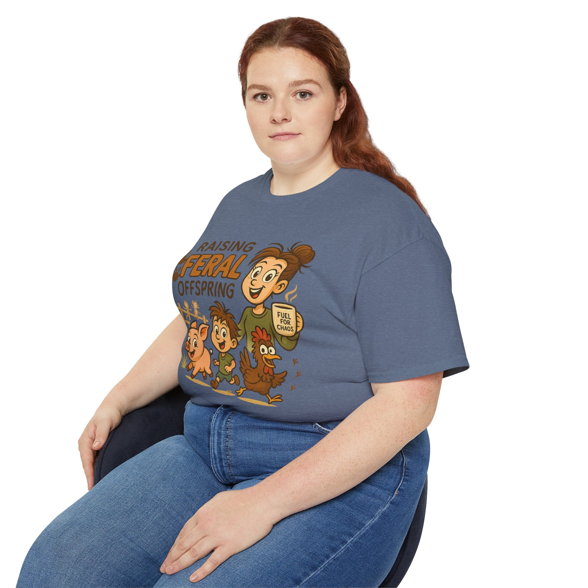 Feral Offspring Tee, Fun Unisex Shirt, Cute Animal Gift, Eco-Friendly Cotton T-Shirt, Perfect for Parents and Kids, Casual Wear