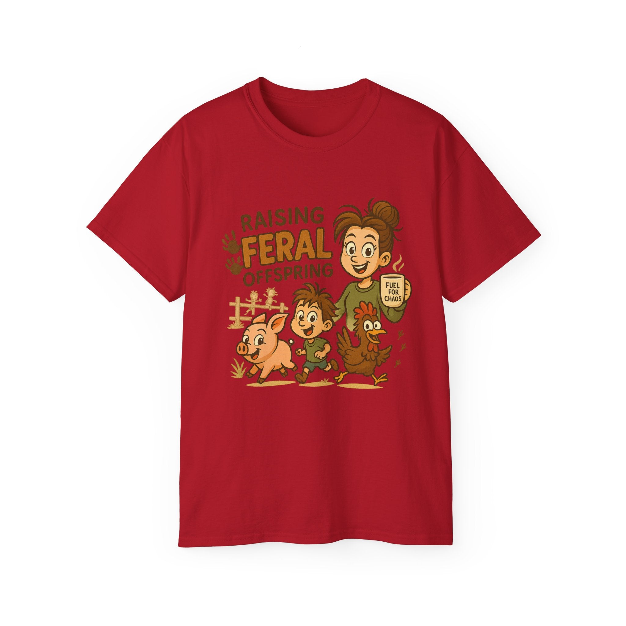 Feral Offspring Tee, Fun Unisex Shirt, Cute Animal Gift, Eco-Friendly Cotton T-Shirt, Perfect for Parents and Kids, Casual Wear