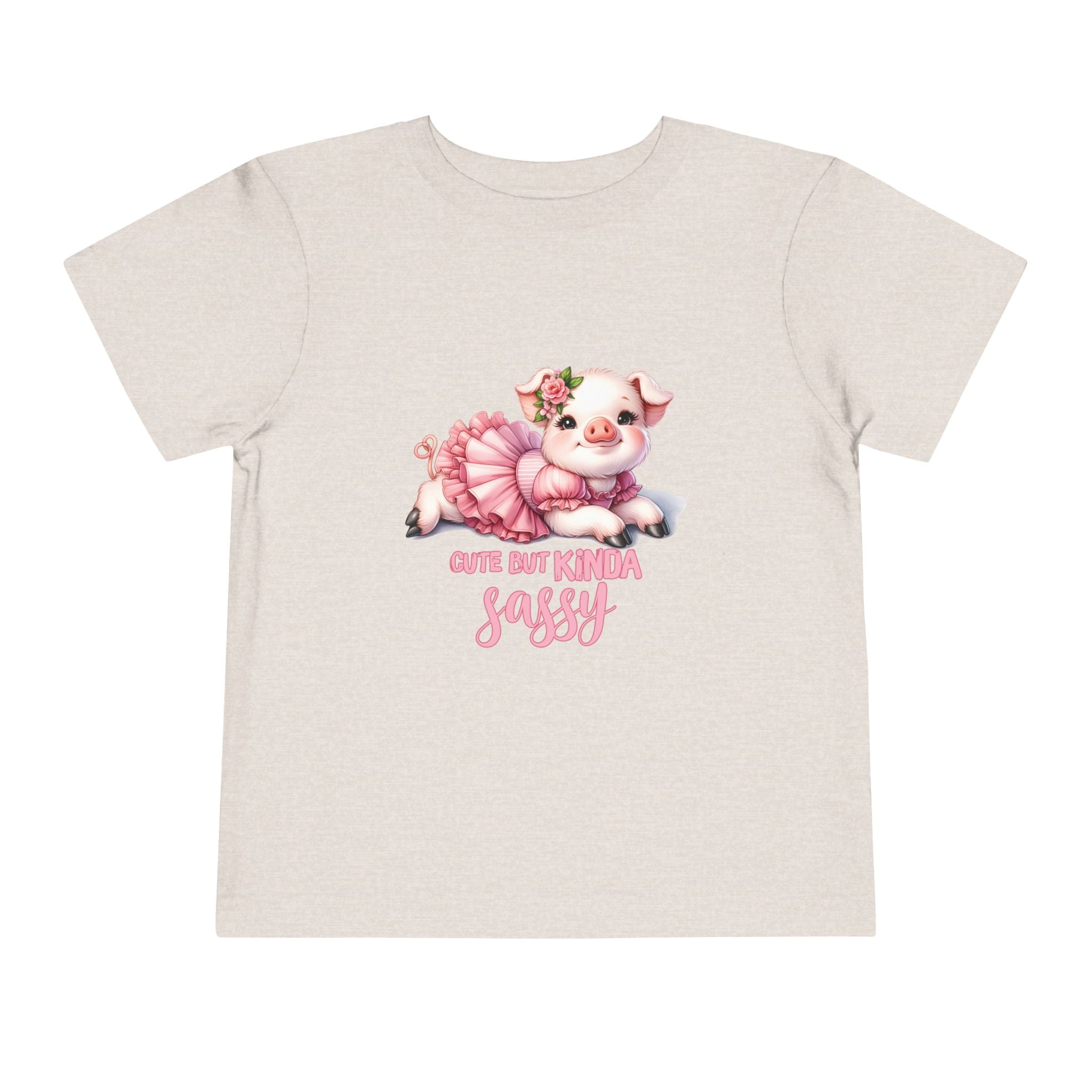 Sassy Pig Toddler Tee, Cute Kids T-Shirt, Birthday Gift, Toddler Apparel, Funny Animal Shirt, Playful Baby Tee