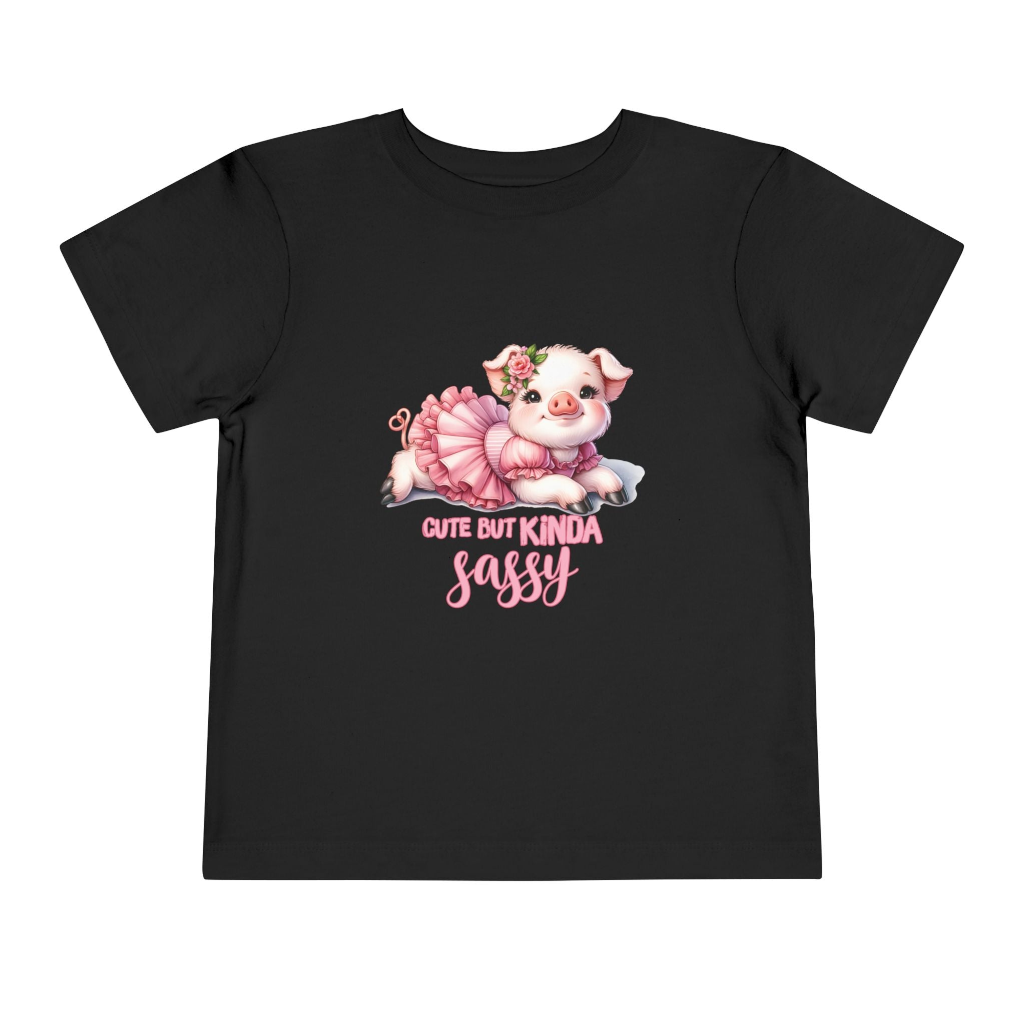 Sassy Pig Toddler Tee, Cute Kids T-Shirt, Birthday Gift, Toddler Apparel, Funny Animal Shirt, Playful Baby Tee