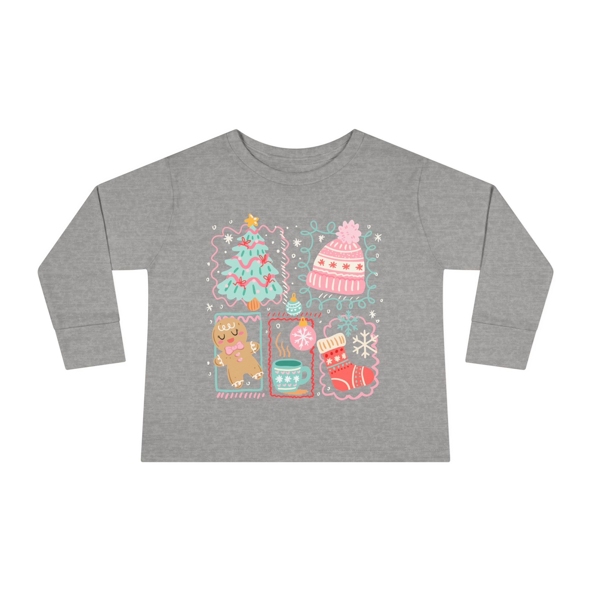 Cozy Holiday Toddler Tee, Christmas Shirt, Winter Long Sleeve, Cute Kids Apparel, Perfect Gift for Kids