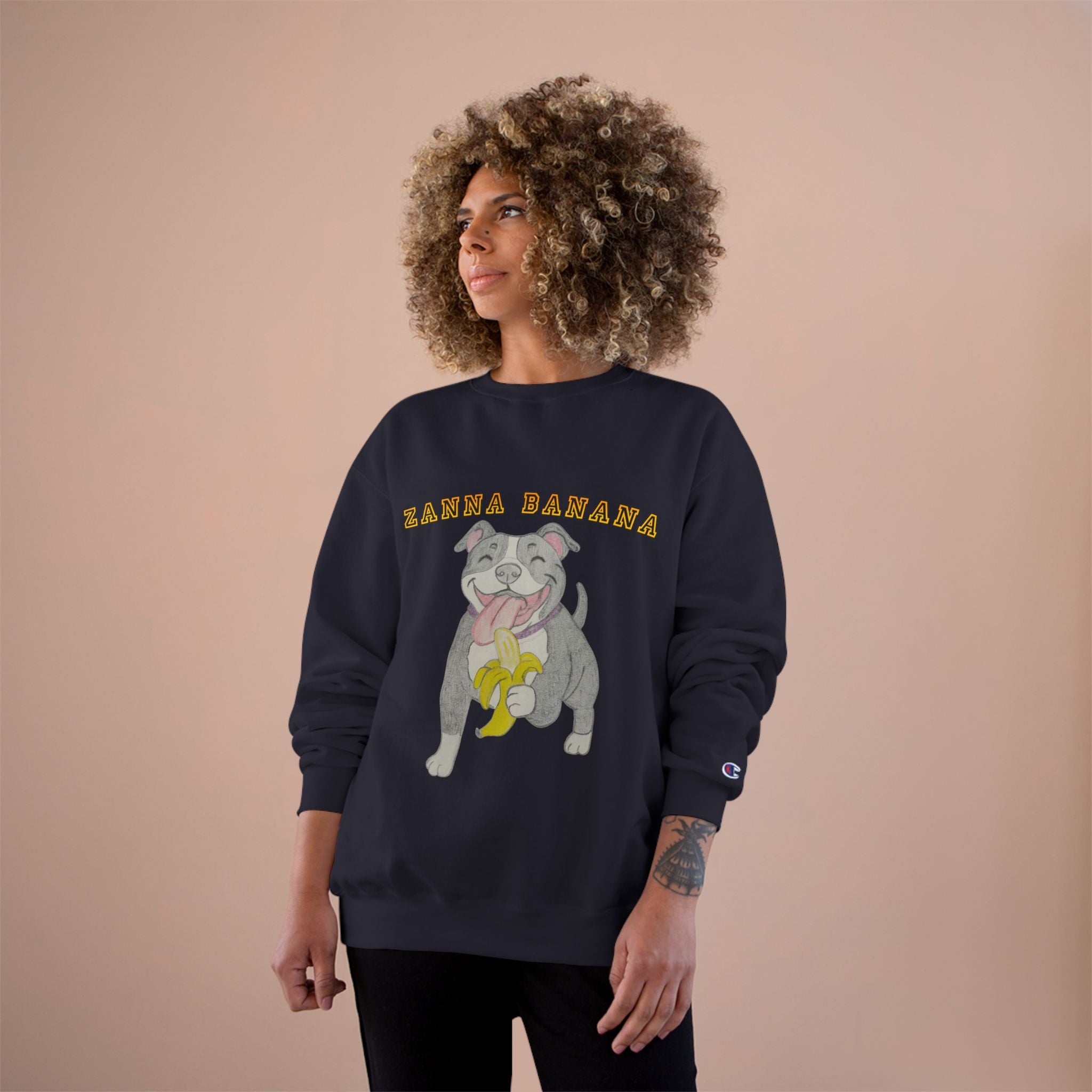 Champion Sweatshirt with Cute Dog Design, Cozy Pet Lover Gift, Funny Dog Sweatshirt, Perfect for Birthdays and Casual Wear