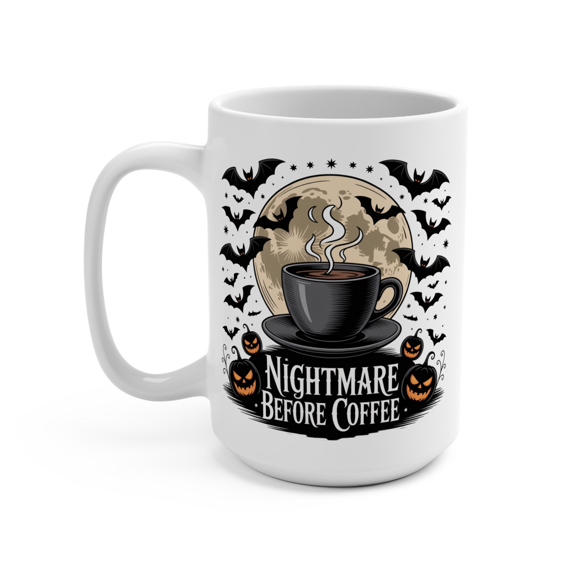 Spooky Halloween Mug - Perfect for Cozy Nights, Friends Gatherings, and Fall Celebrations, 15oz Coffee Cup