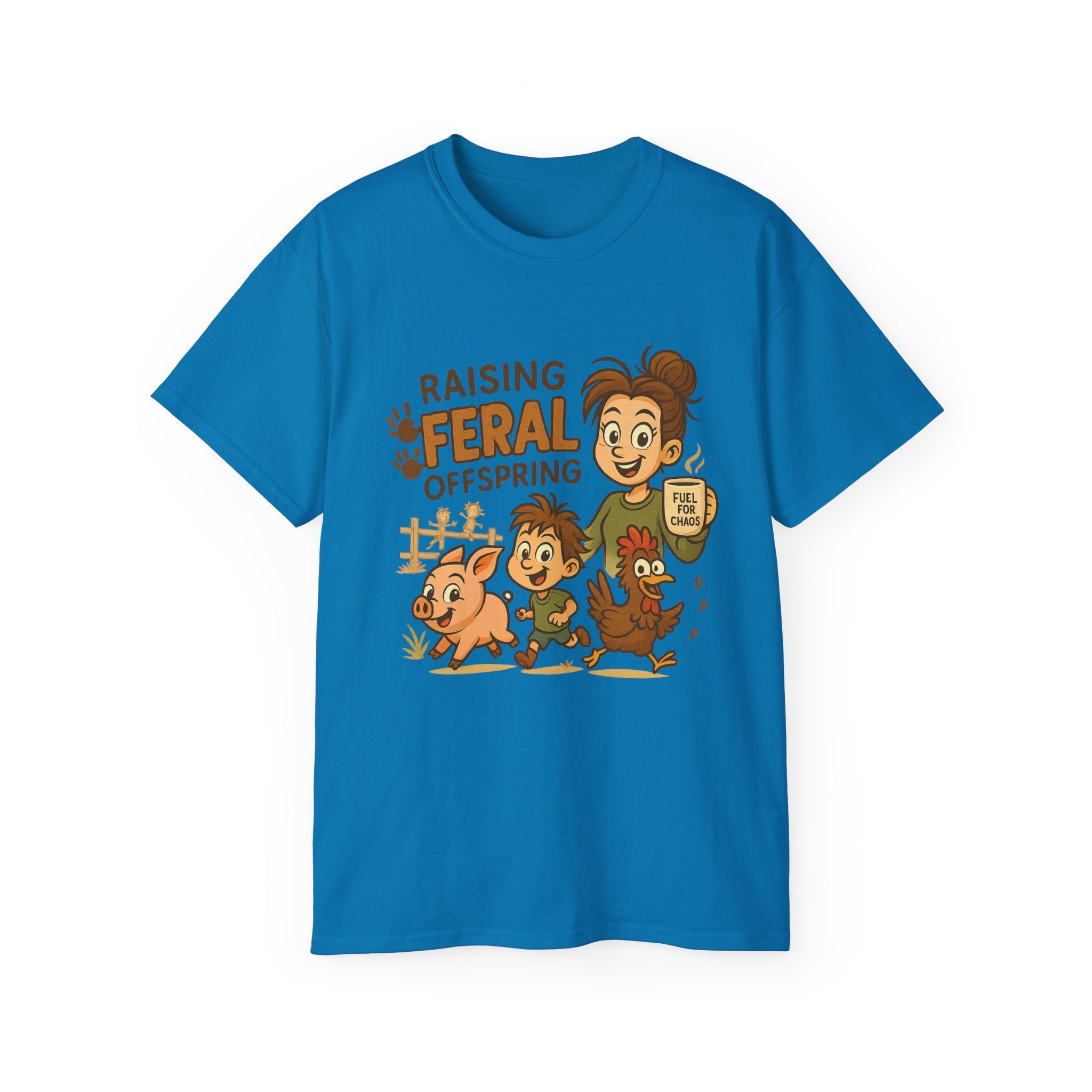 Feral Offspring Tee, Fun Unisex Shirt, Cute Animal Gift, Eco-Friendly Cotton T-Shirt, Perfect for Parents and Kids, Casual Wear