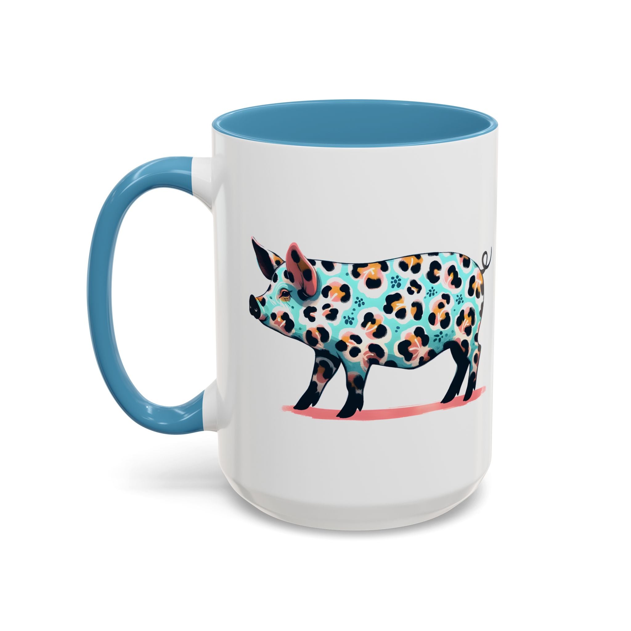 Playful Leopard Print Accent Coffee Mug | Unique Gift for Animal Lovers, Kitchen Decor, Tea Lovers, Birthday Present, Personalized Mug
