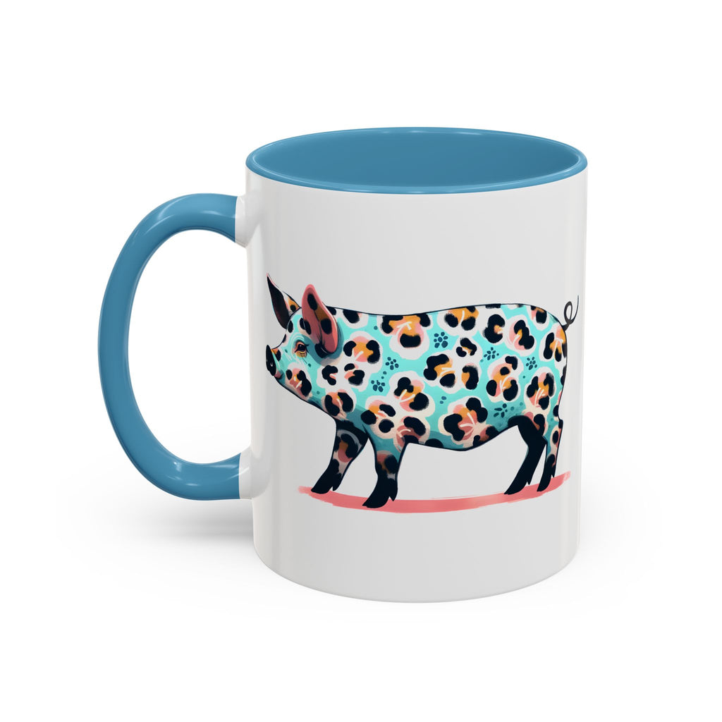 Playful Leopard Print Accent Coffee Mug | Unique Gift for Animal Lovers, Kitchen Decor, Tea Lovers, Birthday Present, Personalized Mug