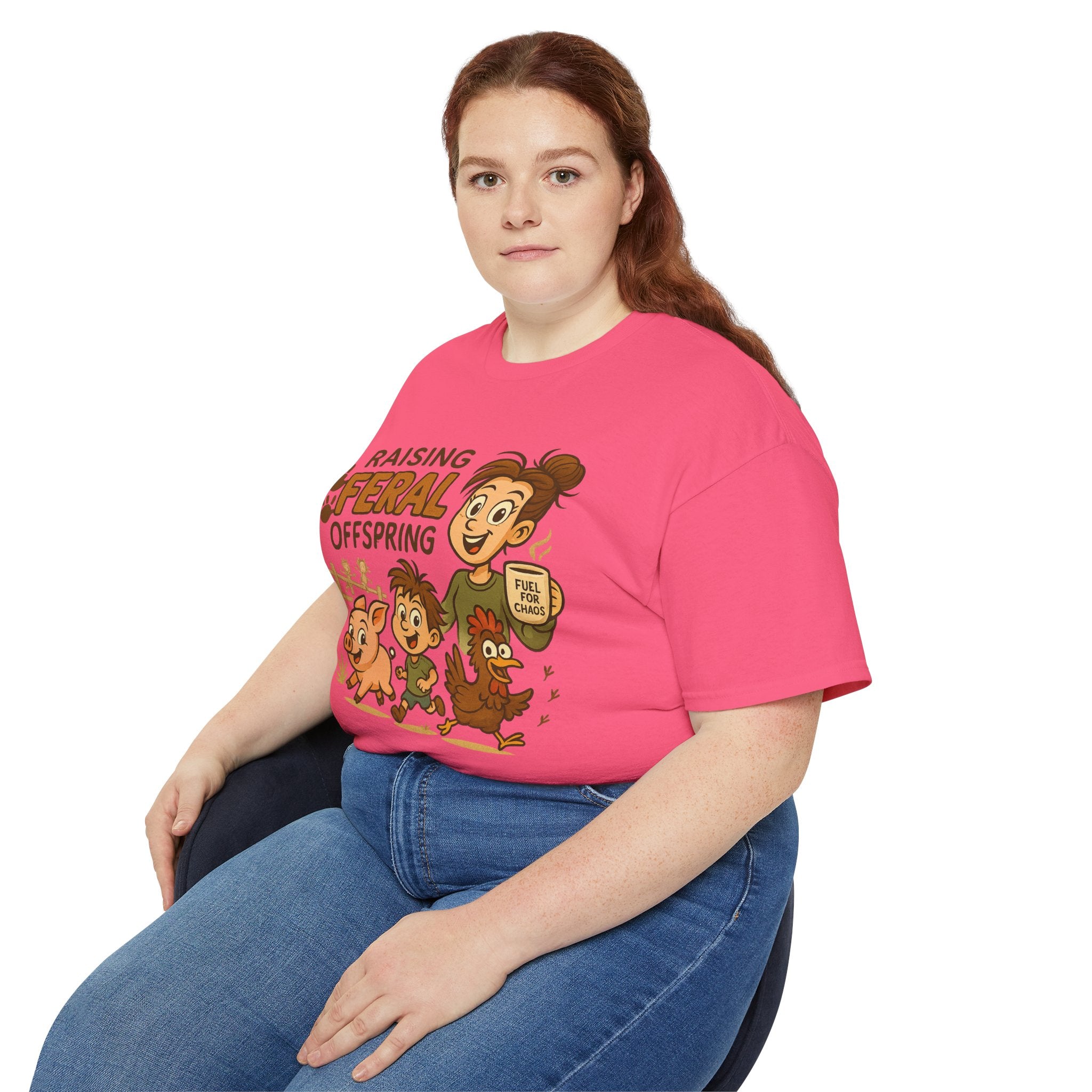 Feral Offspring Tee, Fun Unisex Shirt, Cute Animal Gift, Eco-Friendly Cotton T-Shirt, Perfect for Parents and Kids, Casual Wear