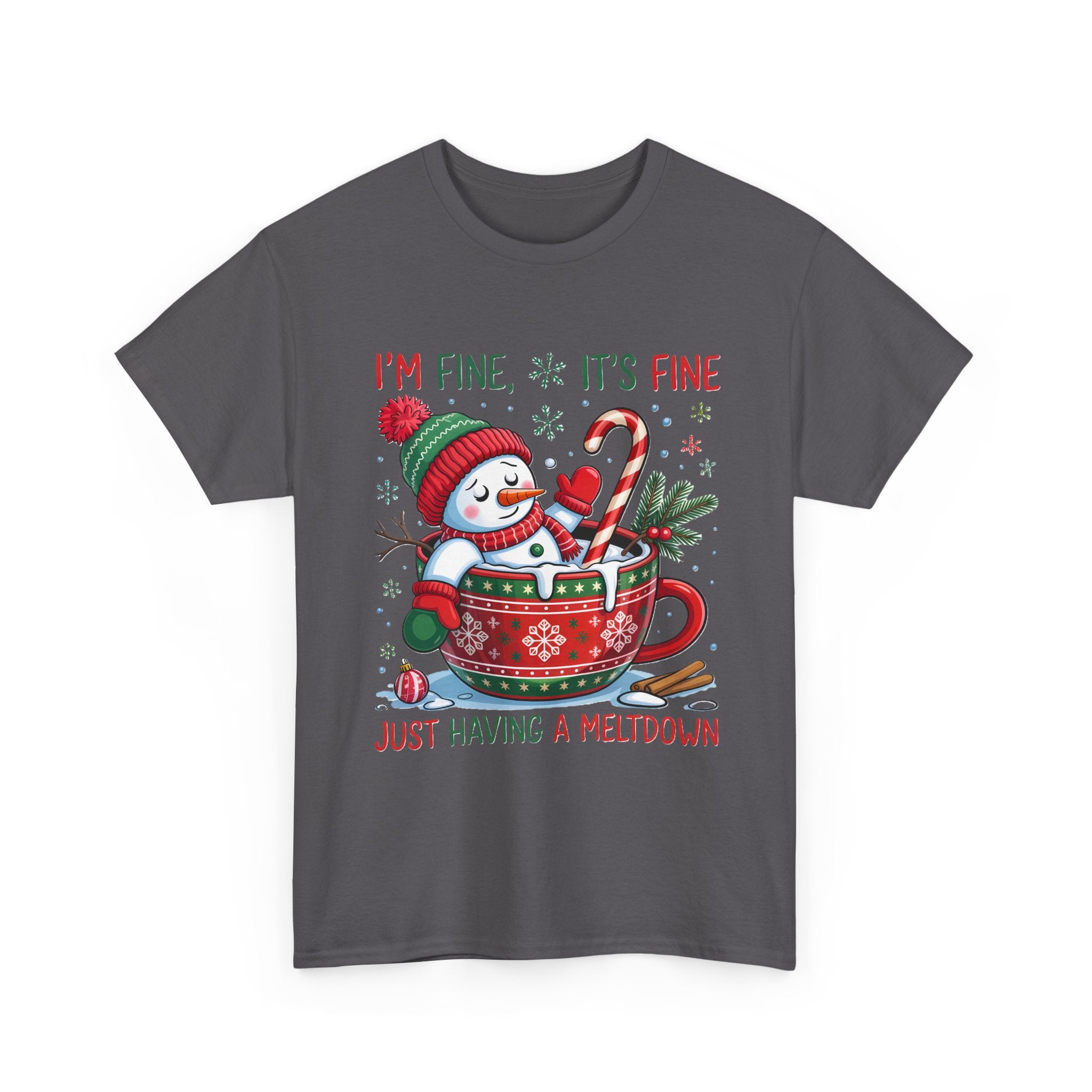 Snowman Meltdown Christmas Tee, Funny Tee, Holiday Gift, Winter Shirt, Unisex Cotton T-Shirt