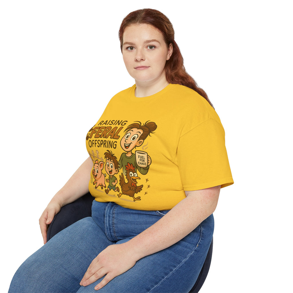 Feral Offspring Tee, Fun Unisex Shirt, Cute Animal Gift, Eco-Friendly Cotton T-Shirt, Perfect for Parents and Kids, Casual Wear