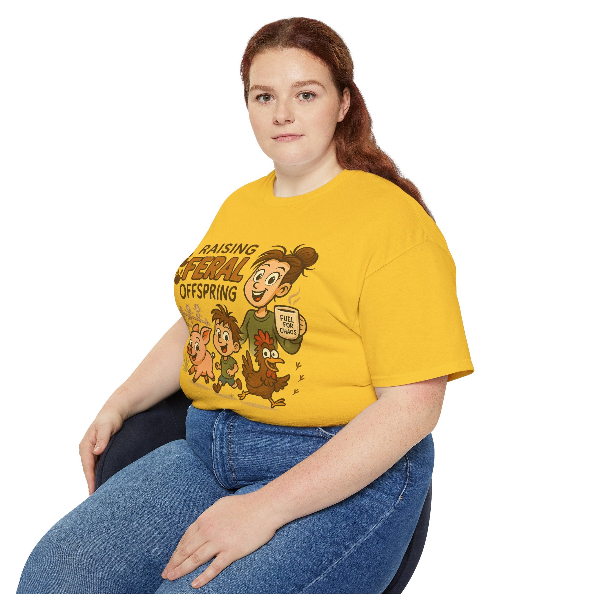 Feral Offspring Tee, Fun Unisex Shirt, Cute Animal Gift, Eco-Friendly Cotton T-Shirt, Perfect for Parents and Kids, Casual Wear