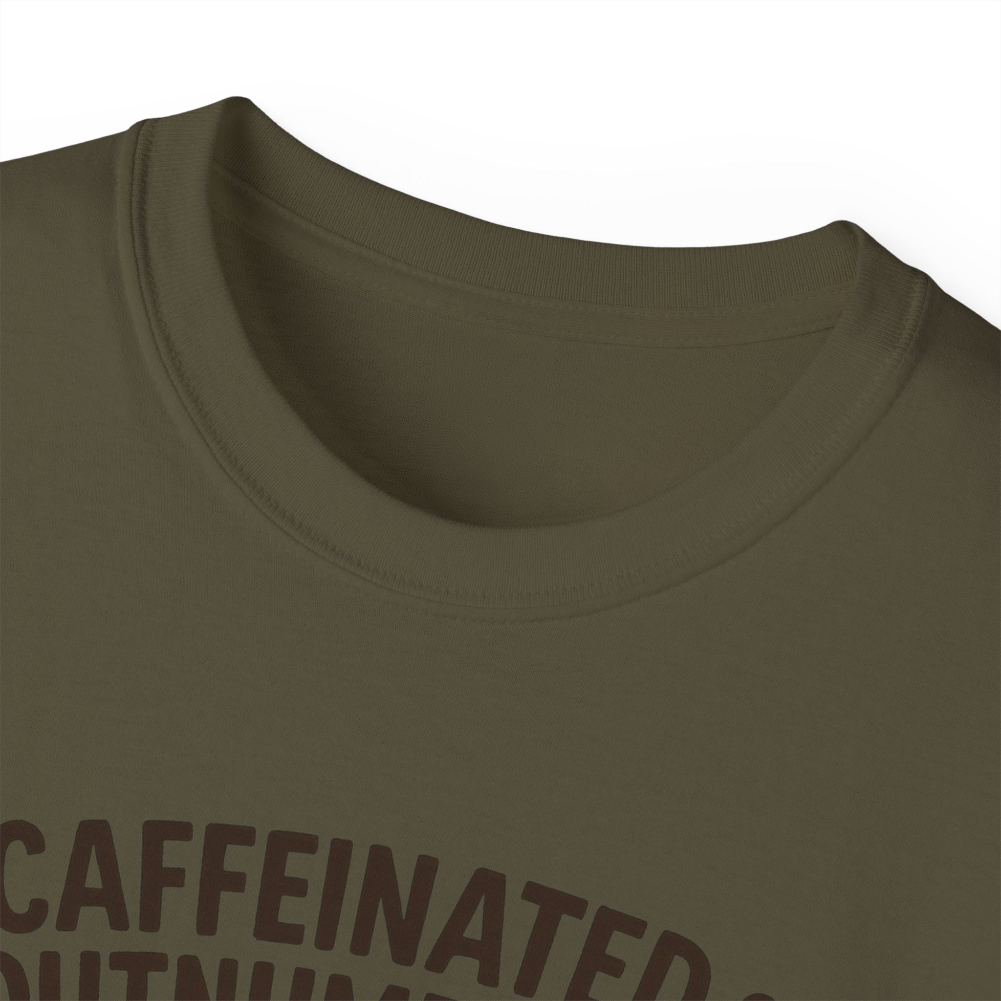 Caffeinated & Outnumbered Tee, Mom Life Shirt, Funny Parenting Tee, Gifts for Moms, Family Humor T-Shirt, Cute Kids Design