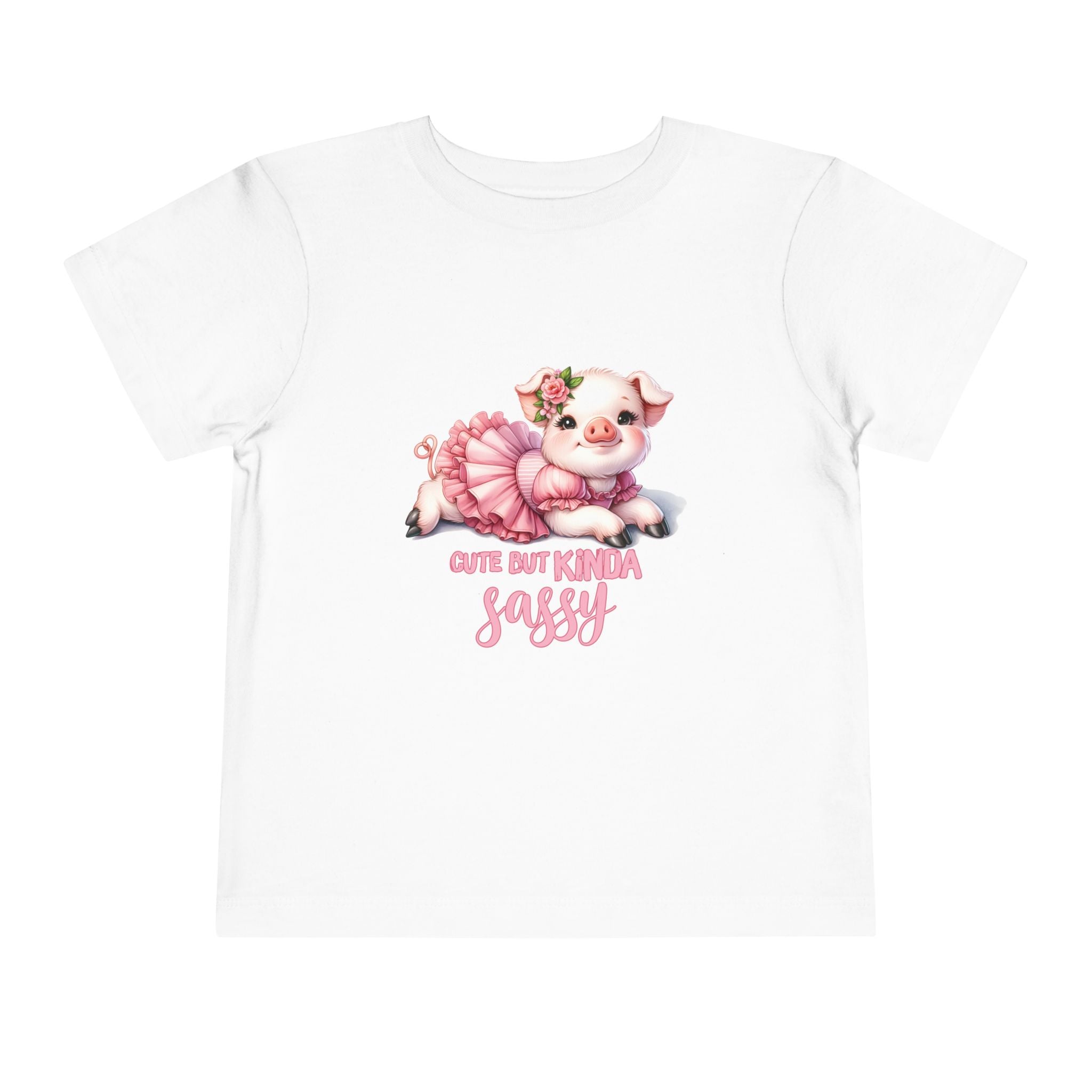 Sassy Pig Toddler Tee, Cute Kids T-Shirt, Birthday Gift, Toddler Apparel, Funny Animal Shirt, Playful Baby Tee
