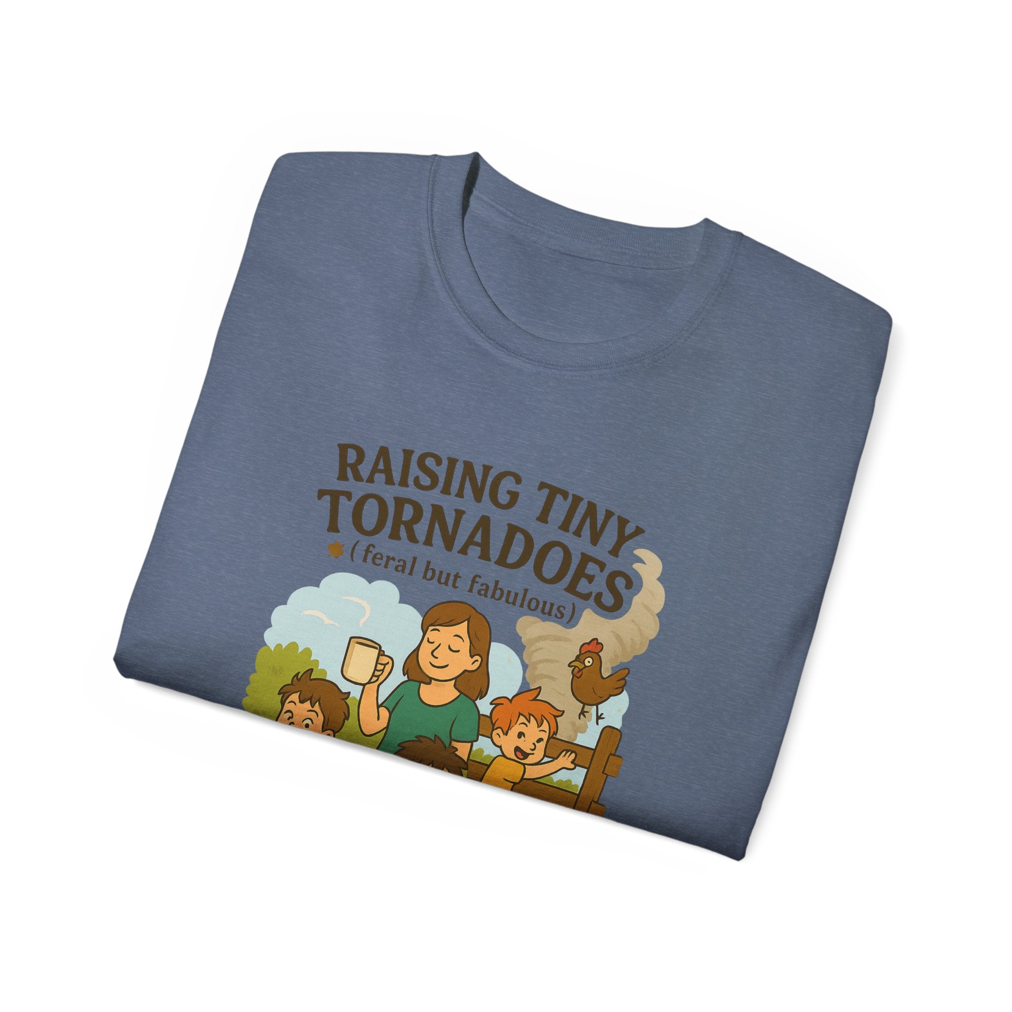 Unisex Ultra Cotton Tee: Raising Tiny Tornadoes, Fun Parenting Shirt, Coffee Lovers Gift, Family Humor T-Shirt, Fabulously Feral Kids [...]