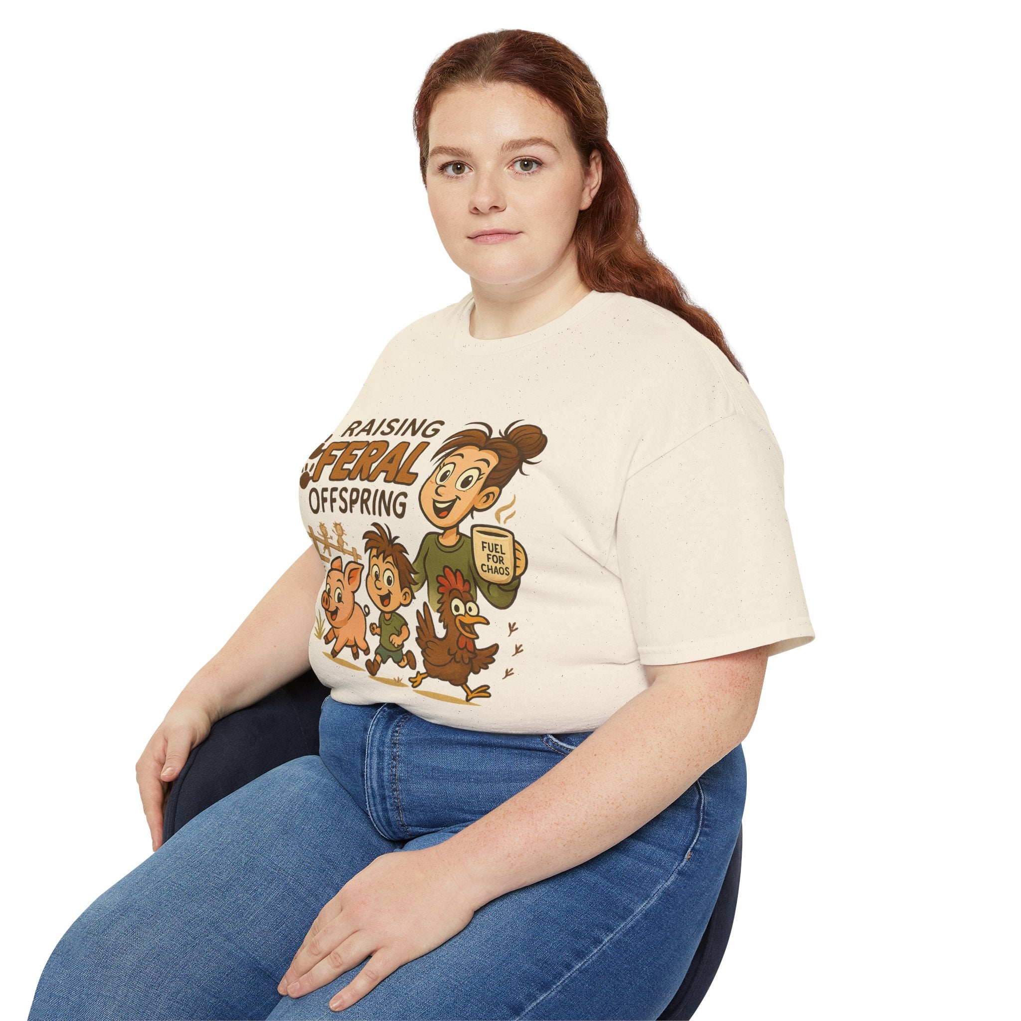 Feral Offspring Tee, Fun Unisex Shirt, Cute Animal Gift, Eco-Friendly Cotton T-Shirt, Perfect for Parents and Kids, Casual Wear