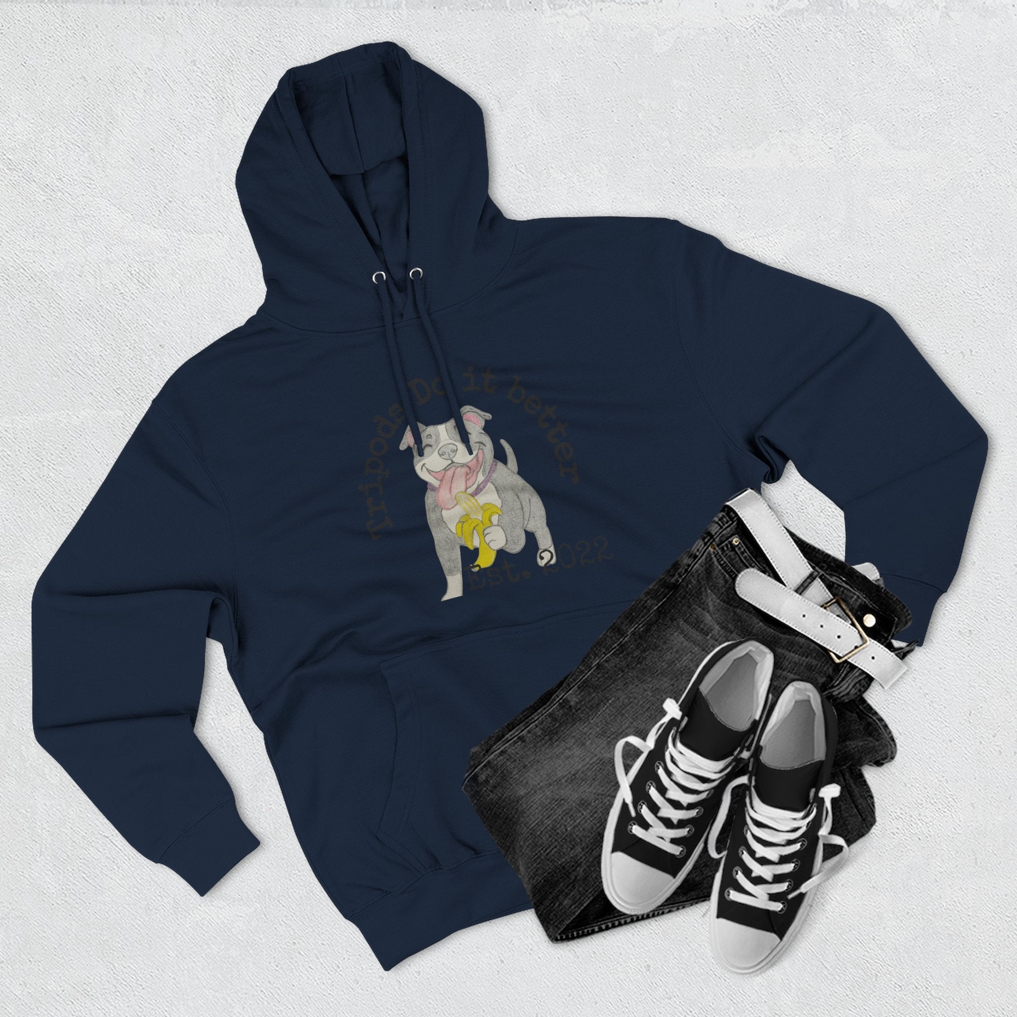 Three-Panel Fleece Hoodie - Perfect Gift for Animal Lovers, Cozy Comfort for Any Occasion, Celebrating Pets, Unique Pet Tribute [...]
