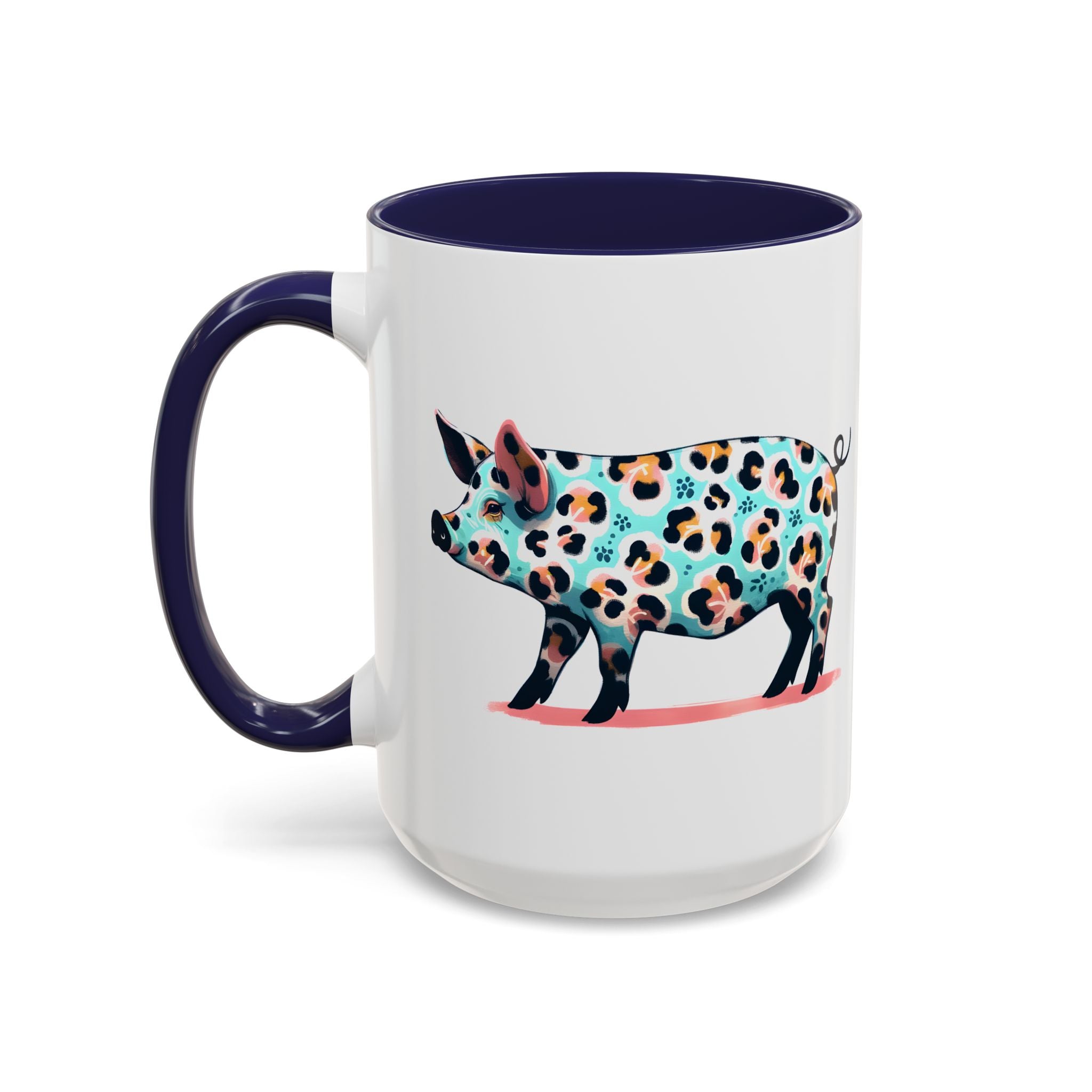 Playful Leopard Print Accent Coffee Mug | Unique Gift for Animal Lovers, Kitchen Decor, Tea Lovers, Birthday Present, Personalized Mug