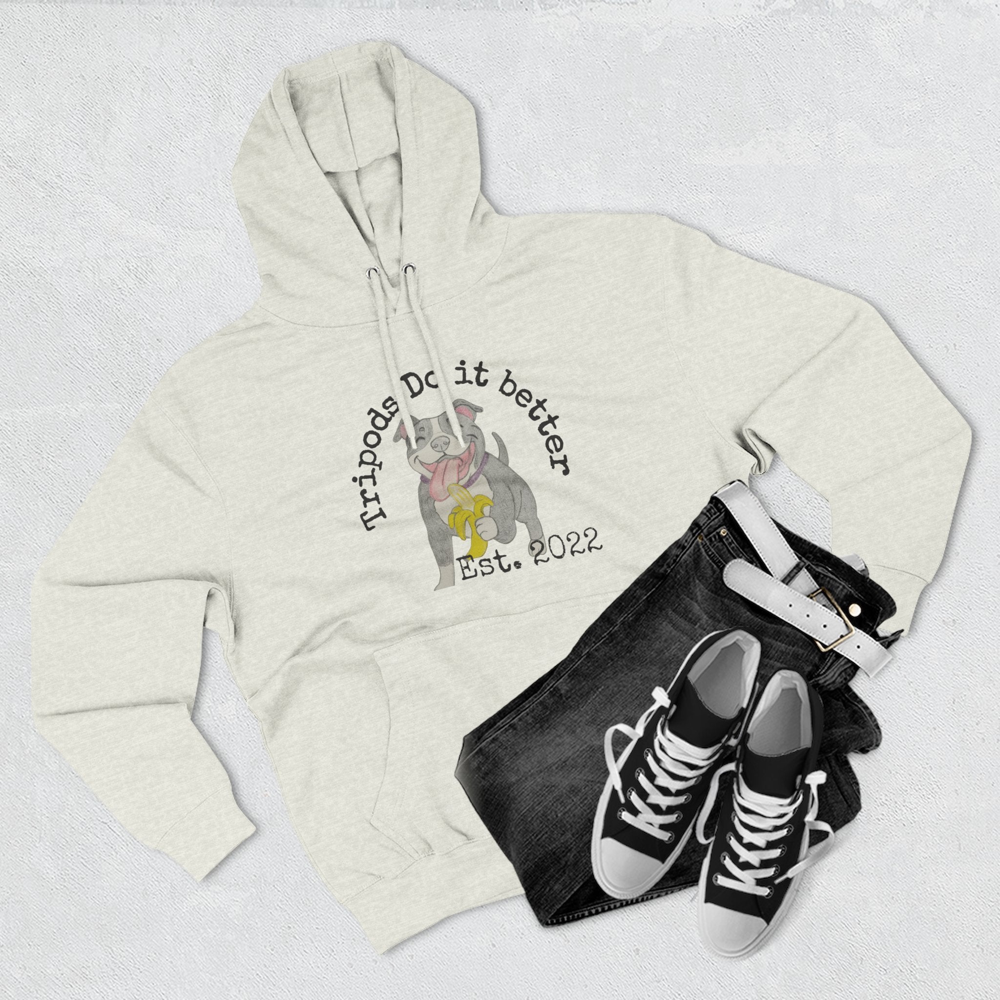 Three-Panel Fleece Hoodie - Perfect Gift for Animal Lovers, Cozy Comfort for Any Occasion, Celebrating Pets, Unique Pet Tribute [...]