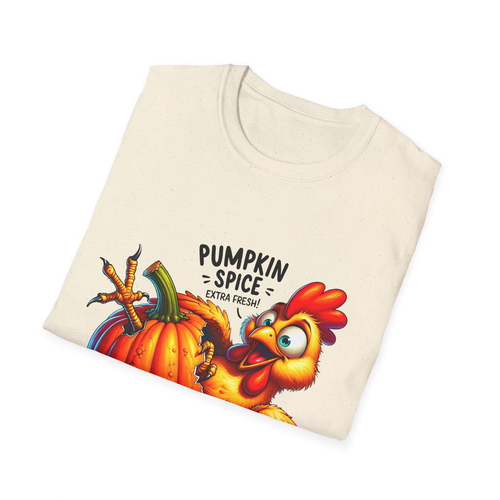 Pumpkin Spice Chicken T-Shirt, Fall Tees, Funny Halloween Shirt, Unisex Graphic Tee, Autumn Apparel, Gift for Thanksgiving
