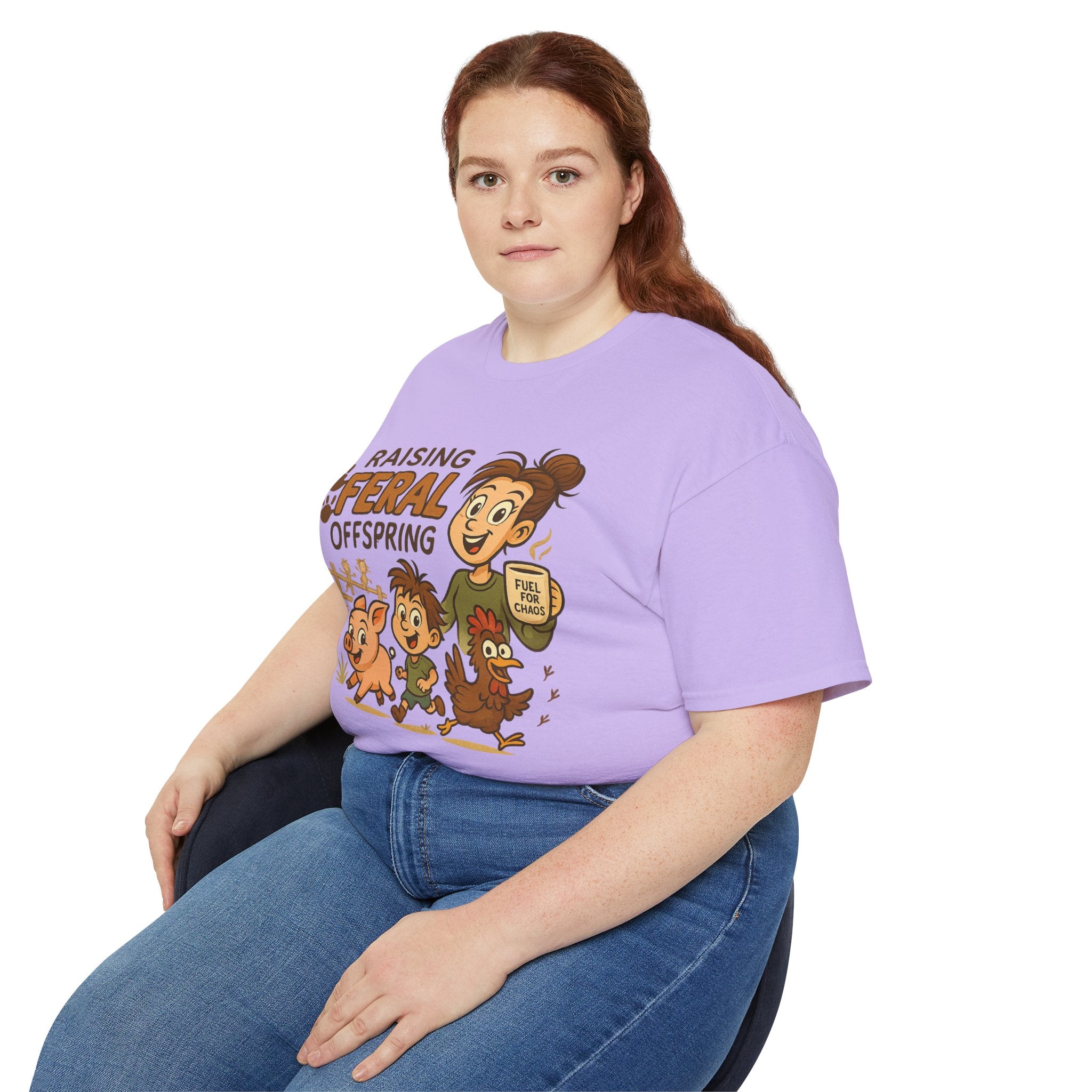 Feral Offspring Tee, Fun Unisex Shirt, Cute Animal Gift, Eco-Friendly Cotton T-Shirt, Perfect for Parents and Kids, Casual Wear