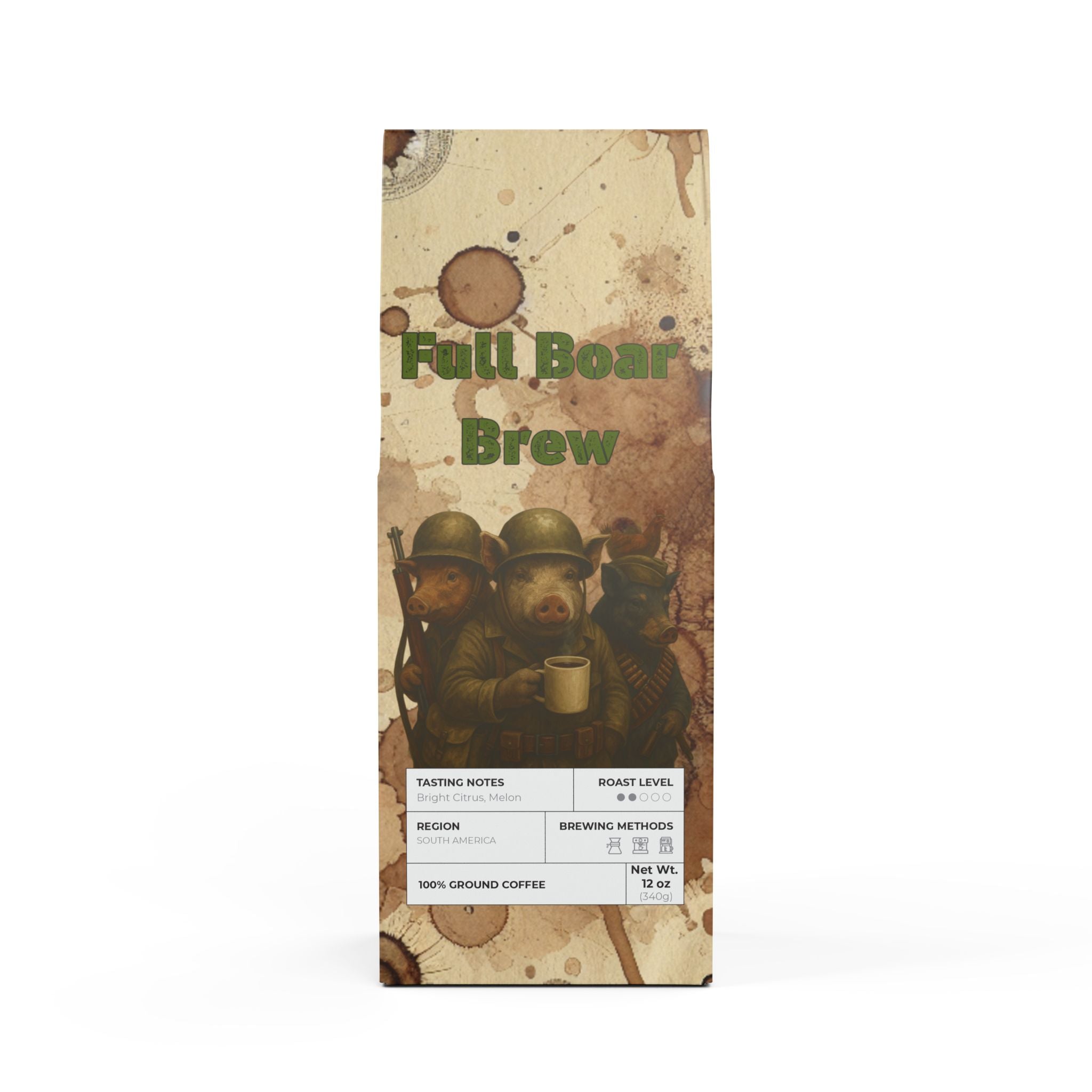 Full Boar Brew: Colombia Single Origin Coffee (Light-Medium Roast)