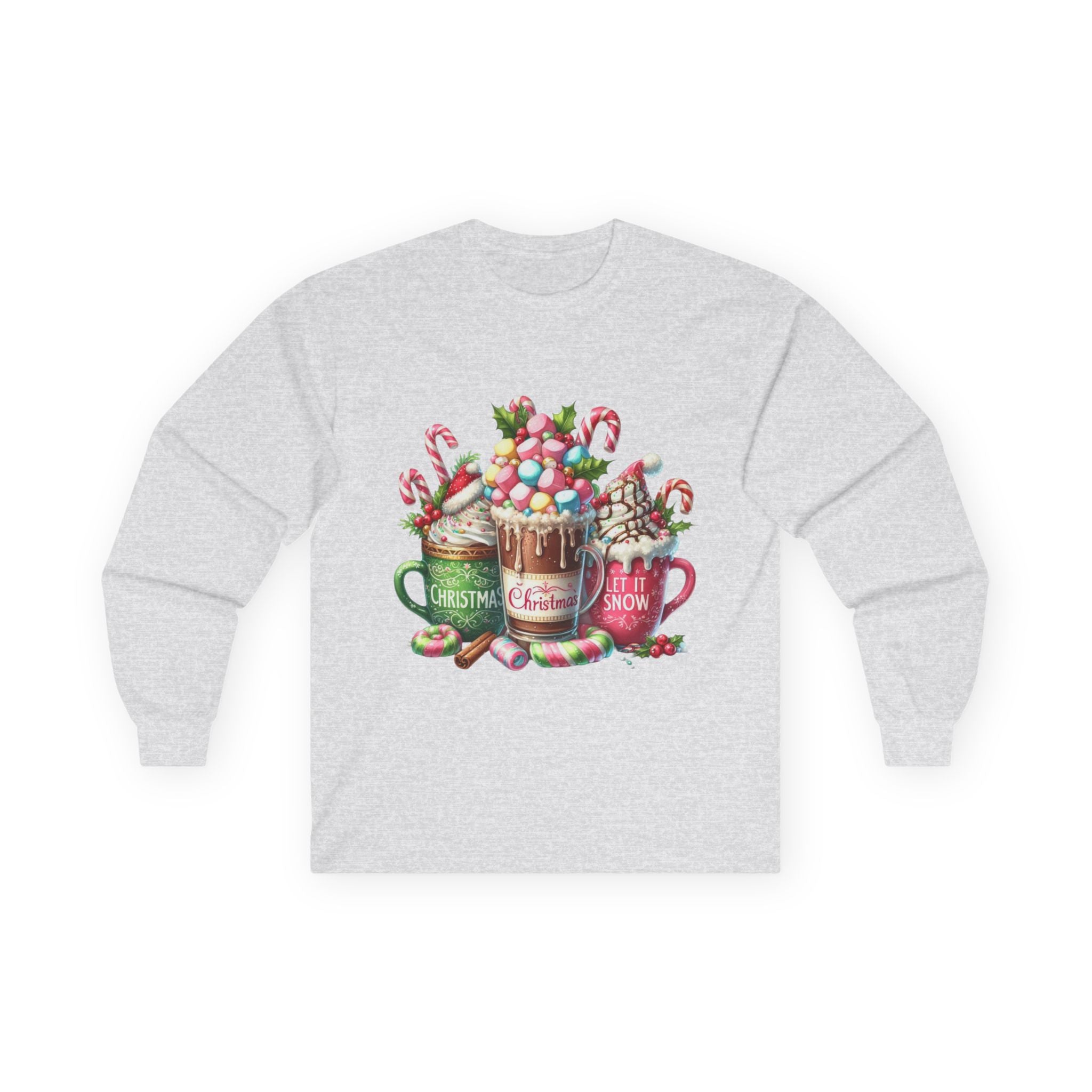 Christmas Hot Chocolate Long Sleeve Tee, Cozy Winter Shirt, Holiday Gift, Seasonal Apparel, Festive Tee, Winter Celebrations, Unisex [...]
