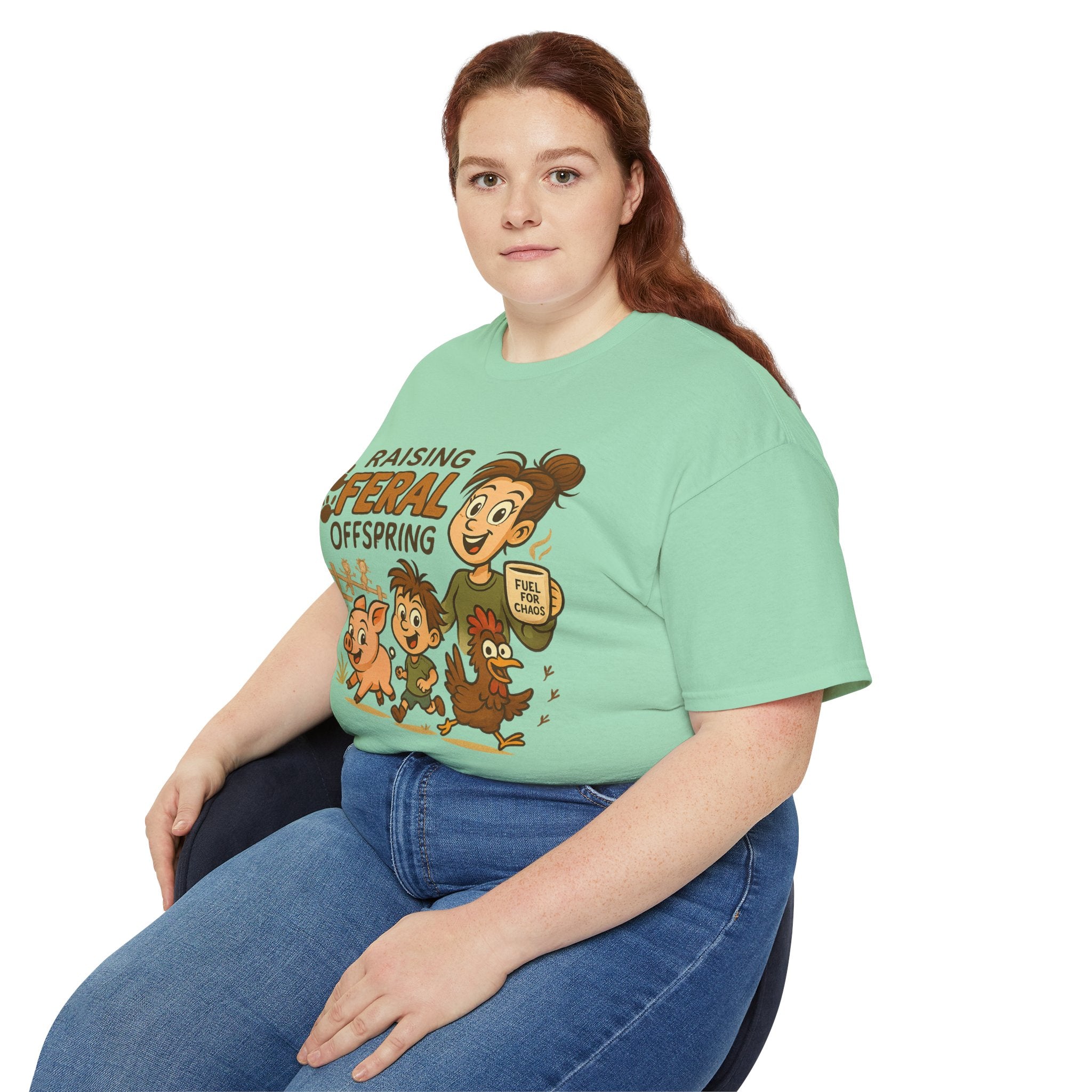Feral Offspring Tee, Fun Unisex Shirt, Cute Animal Gift, Eco-Friendly Cotton T-Shirt, Perfect for Parents and Kids, Casual Wear
