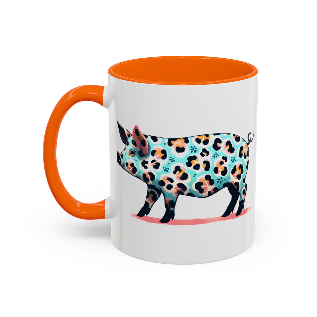 Playful Leopard Print Accent Coffee Mug | Unique Gift for Animal Lovers, Kitchen Decor, Tea Lovers, Birthday Present, Personalized Mug