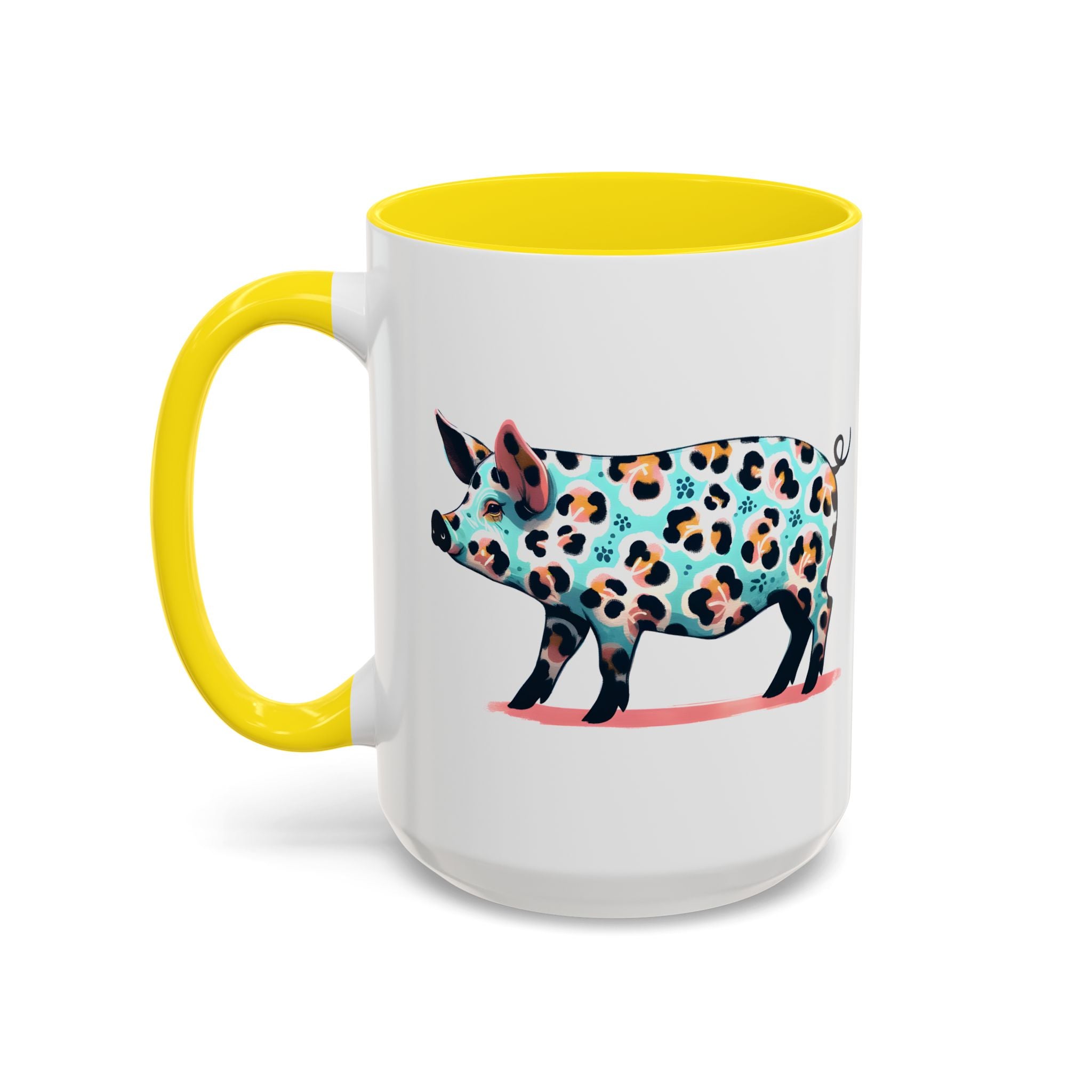 Playful Leopard Print Accent Coffee Mug | Unique Gift for Animal Lovers, Kitchen Decor, Tea Lovers, Birthday Present, Personalized Mug