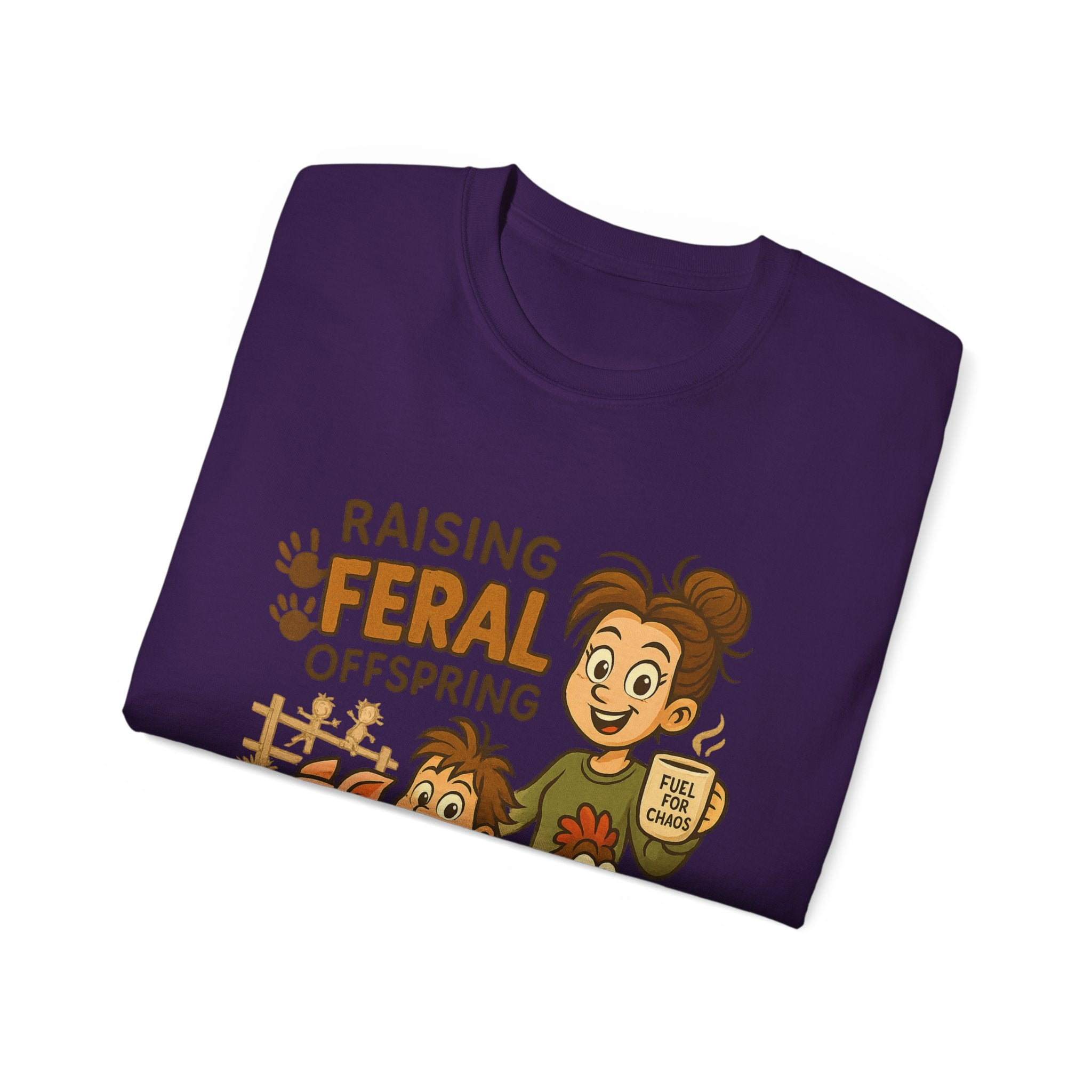 Feral Offspring Tee, Fun Unisex Shirt, Cute Animal Gift, Eco-Friendly Cotton T-Shirt, Perfect for Parents and Kids, Casual Wear
